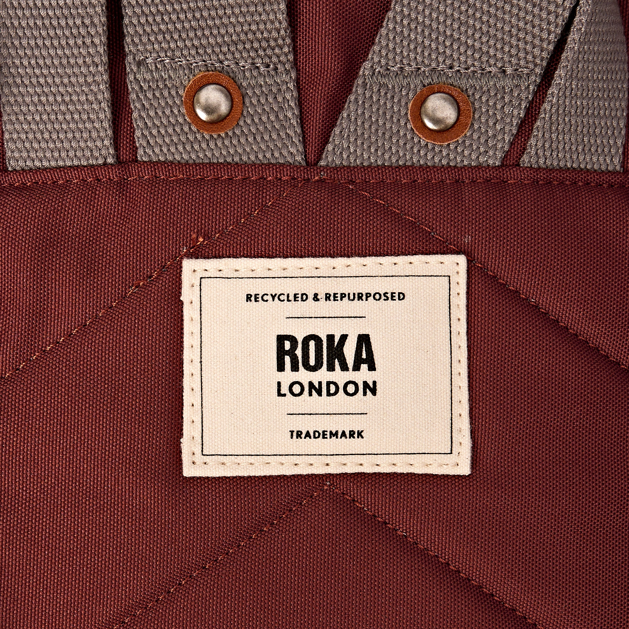 Roka London Canfield ryggsekk henna stripe small 9,8 liter