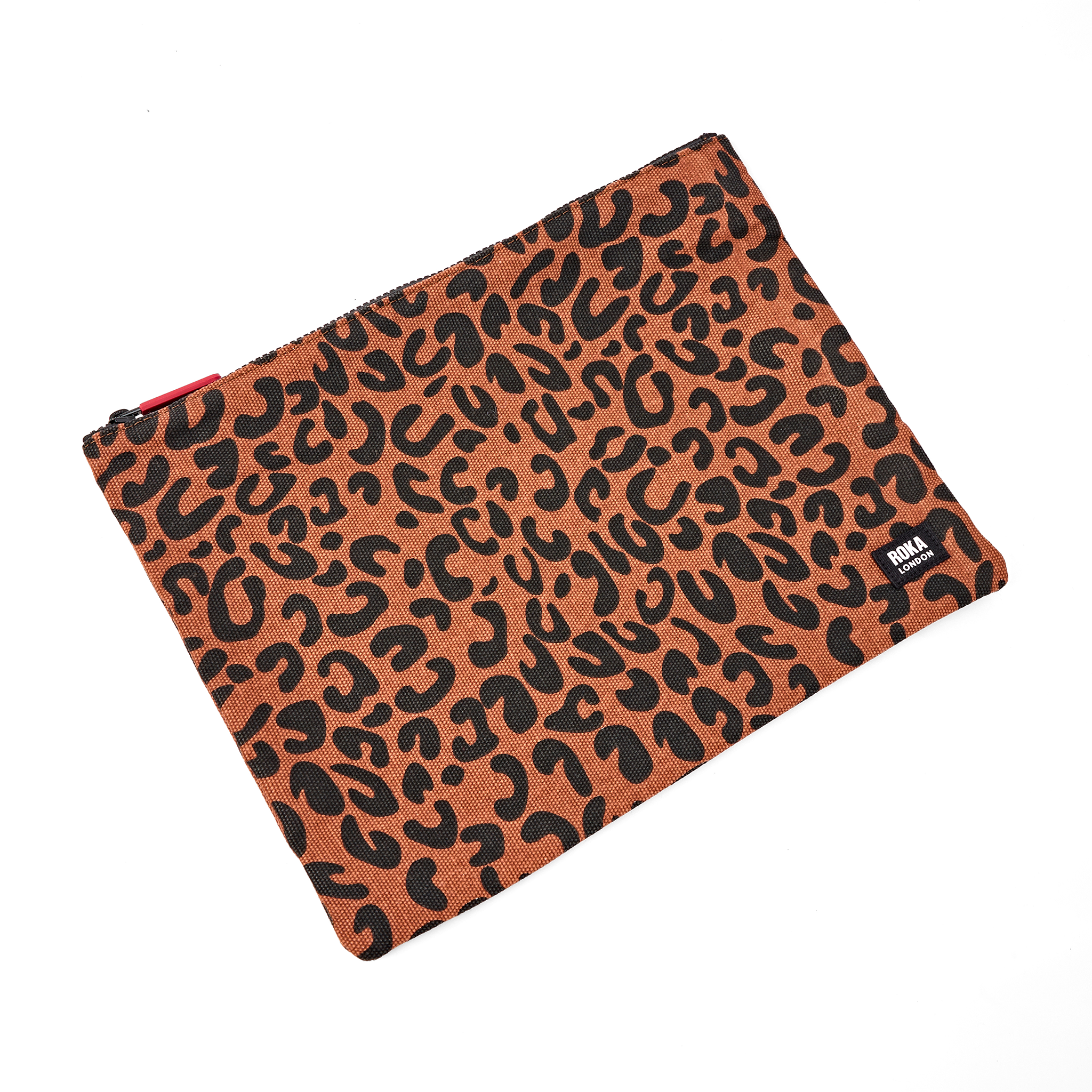 Roka London Somerset skulderveske Large scarlet leopard vanntett