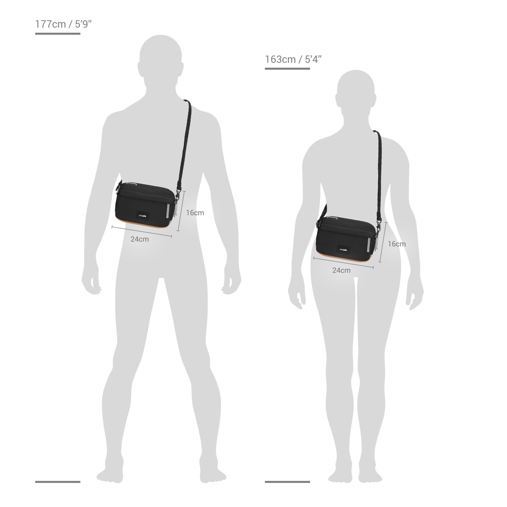 Pacsafe GO skulderveske crossbody tyverisikker