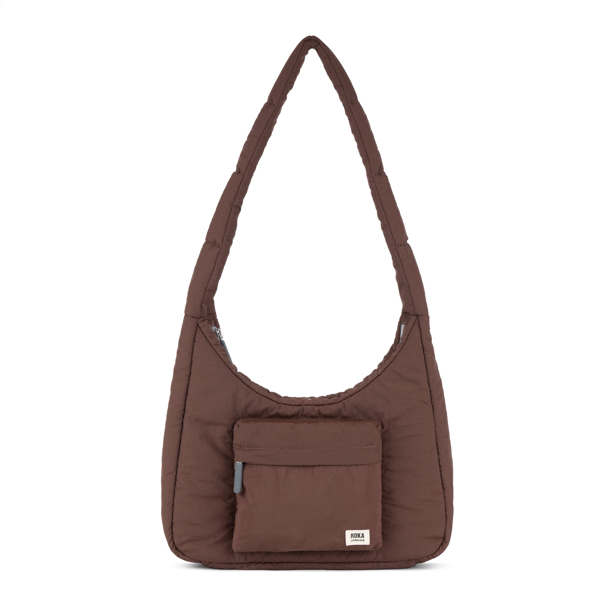 Roka London Belsize crossbody chocolate medium 14,7L