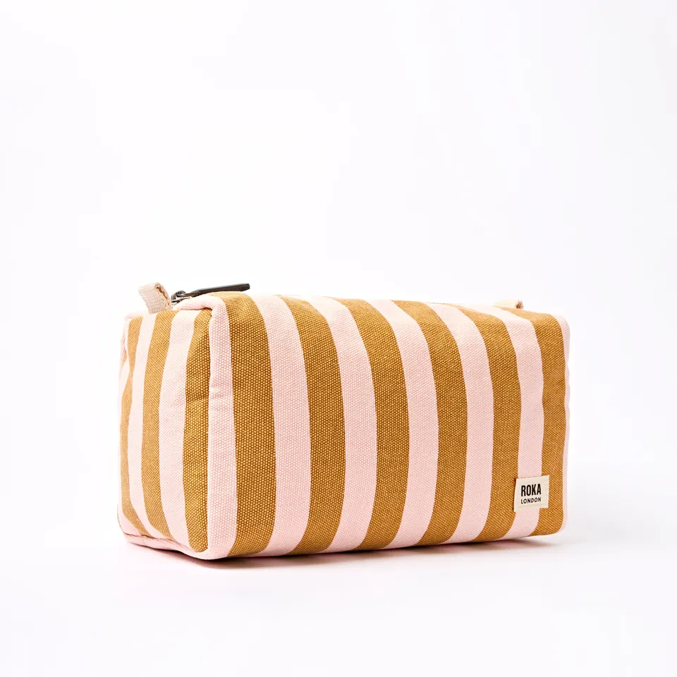 Roka London Maygrove toalettmappe rose gold stripe 4,8 liter