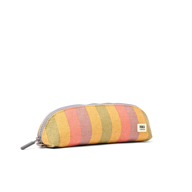 Roka London Tate Pouch mappe faded multi stripe small bomull