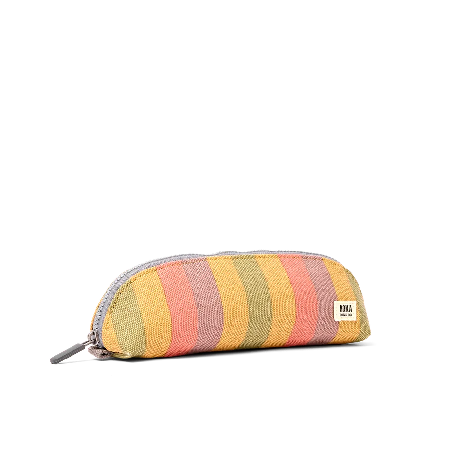 Roka London Tate Pouch mappe faded multi stripe small bomull