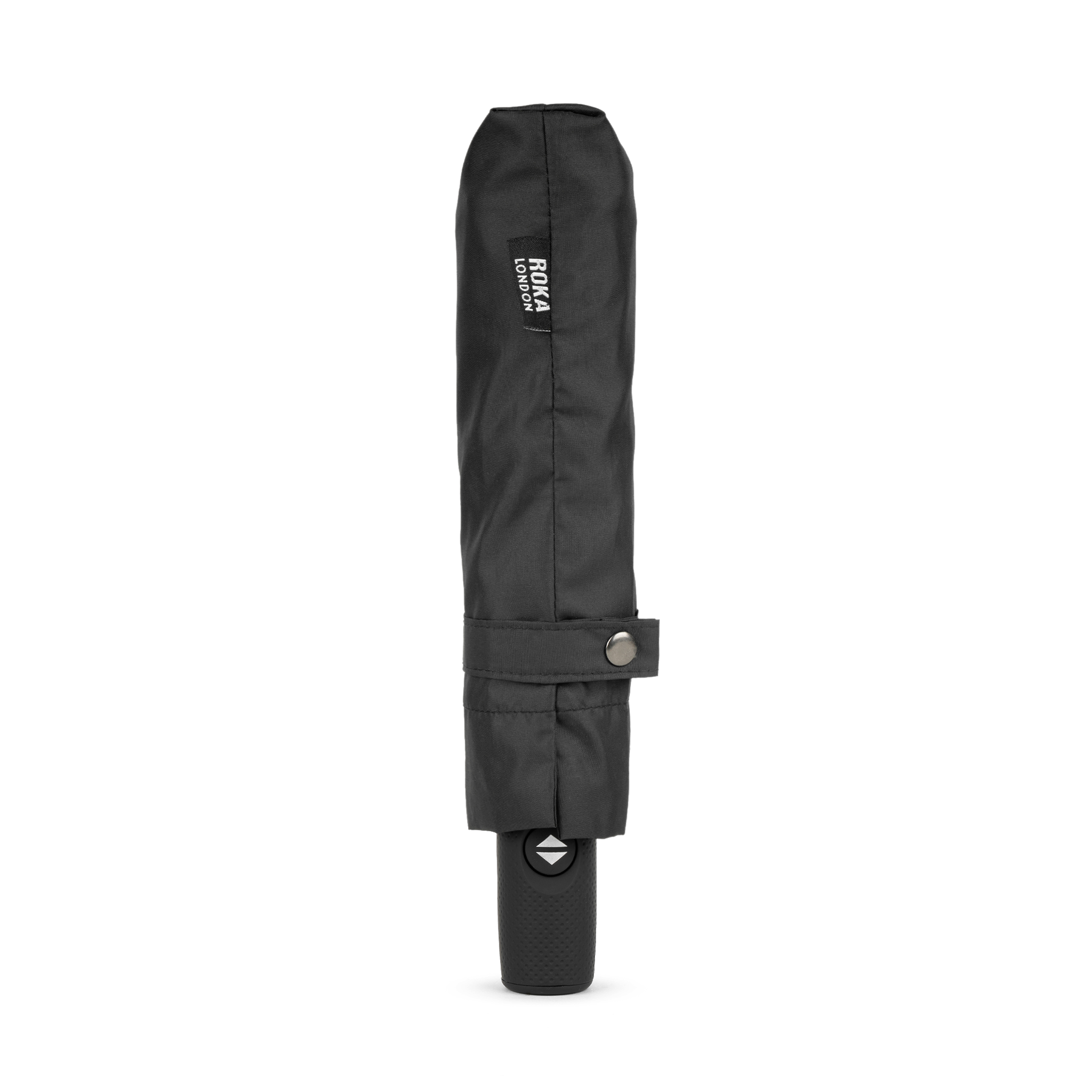Roka London Waterloo paraply medium svart/teal kompakt