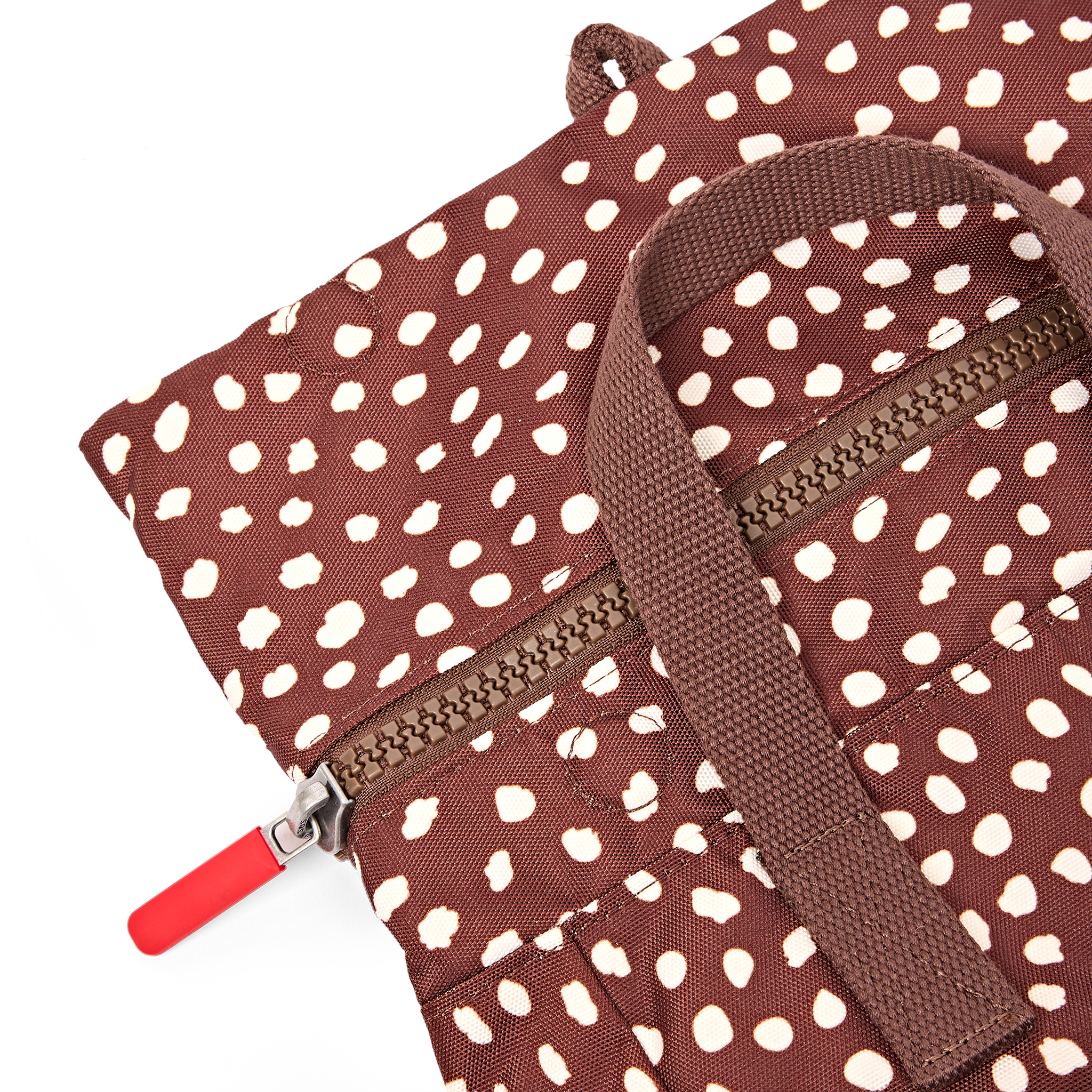 Roka London Canfield Roll Top ryggsekk small brown dot 9,8 liter