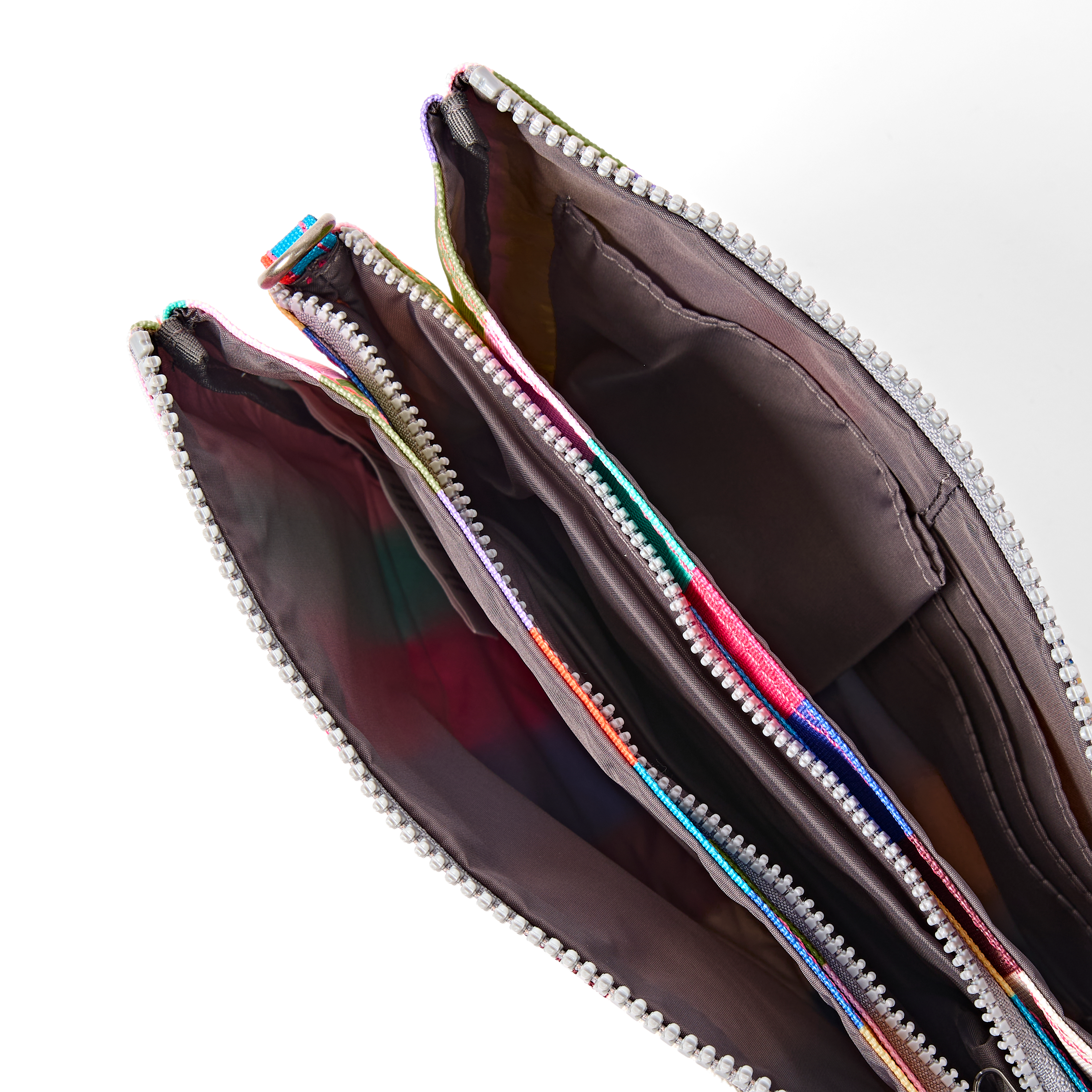 Roka London Carnaby XL crossbody wide multi stripe