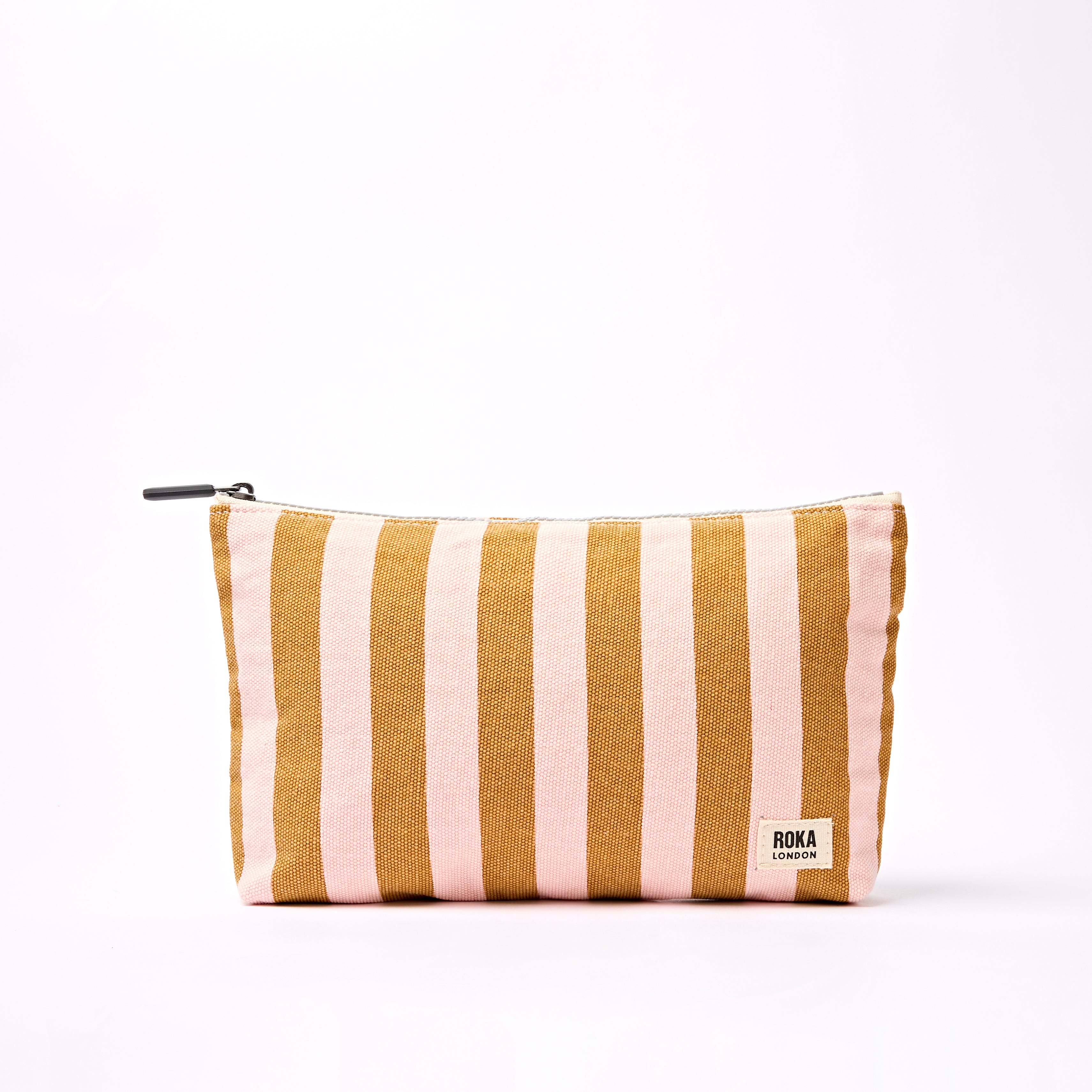 Roka London Maida Vale pouch rose gold stripe medium 2,2 liter