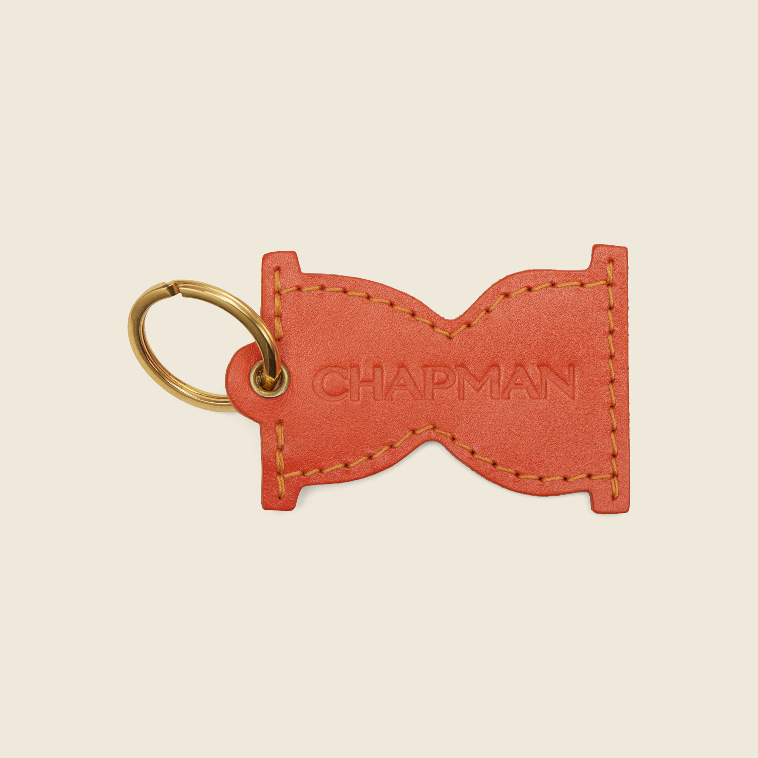 Chapman Keyring nøkkelring Svart lær messing