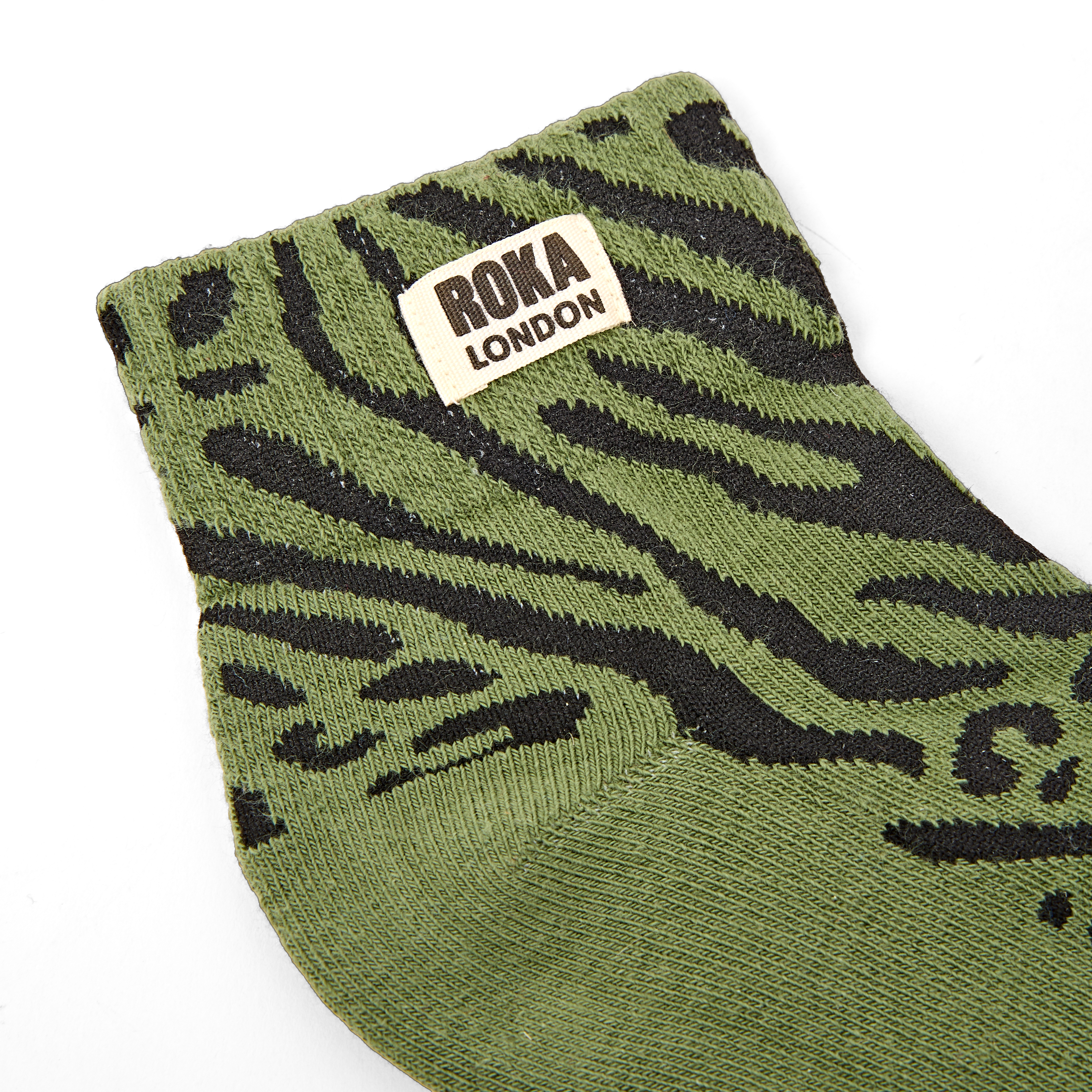 Roka London Wembley ankelsokker green animal økologisk bomull