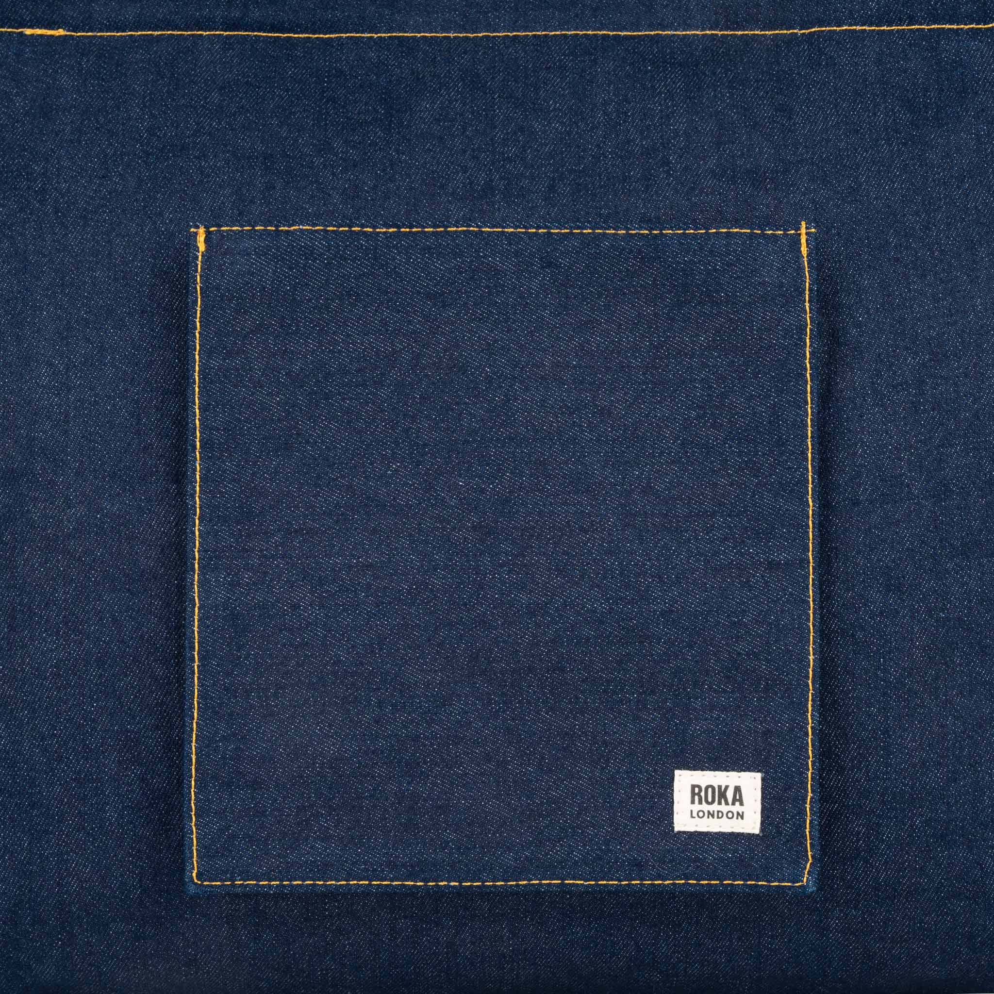 Roka London Portobello tote Large dark wash denim 19 liter