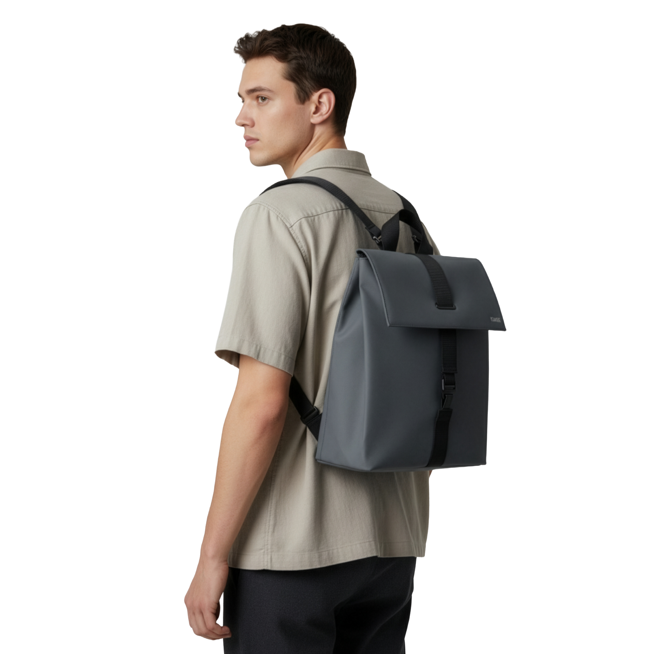 KIWEE Square M ryggsekk mineralgrå 15 L laptop 15"