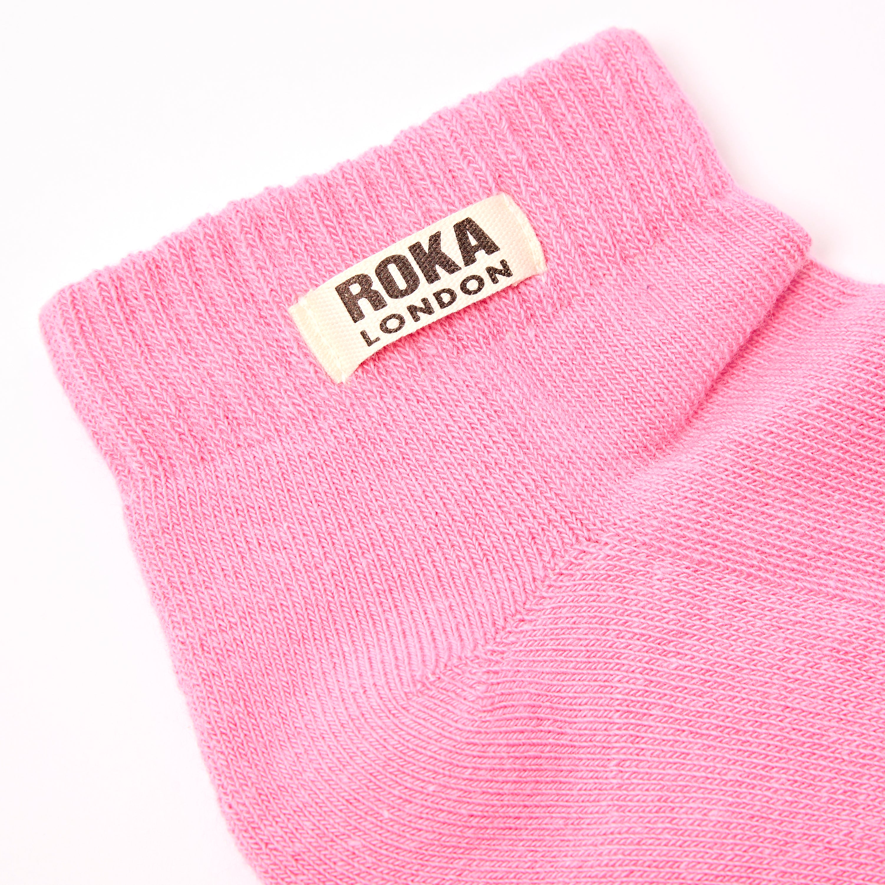 Roka London Wembley ankelsokker barn Pink Carnation økologisk bomull