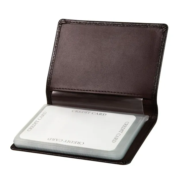 Shugon Leather kortholder skinn mørkebrun