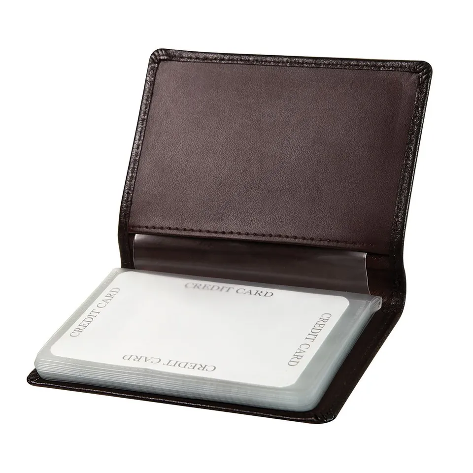 Shugon Leather kortholder skinn mørkebrun