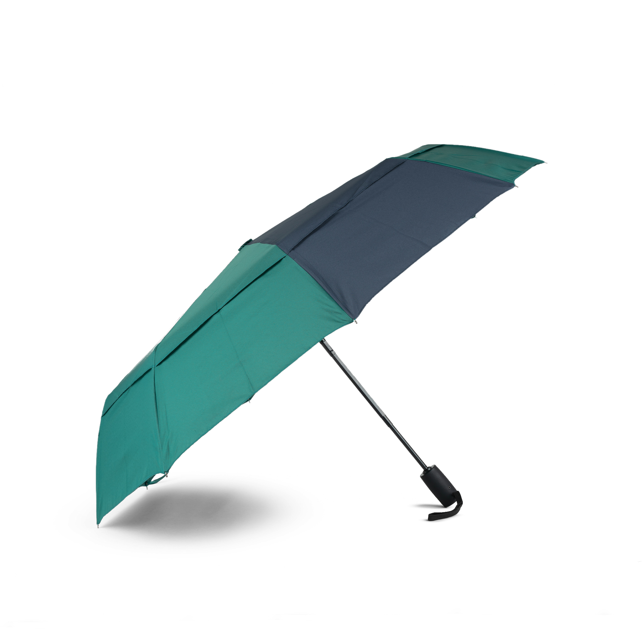 Roka London Waterloo paraply medium teal midnight kompakt