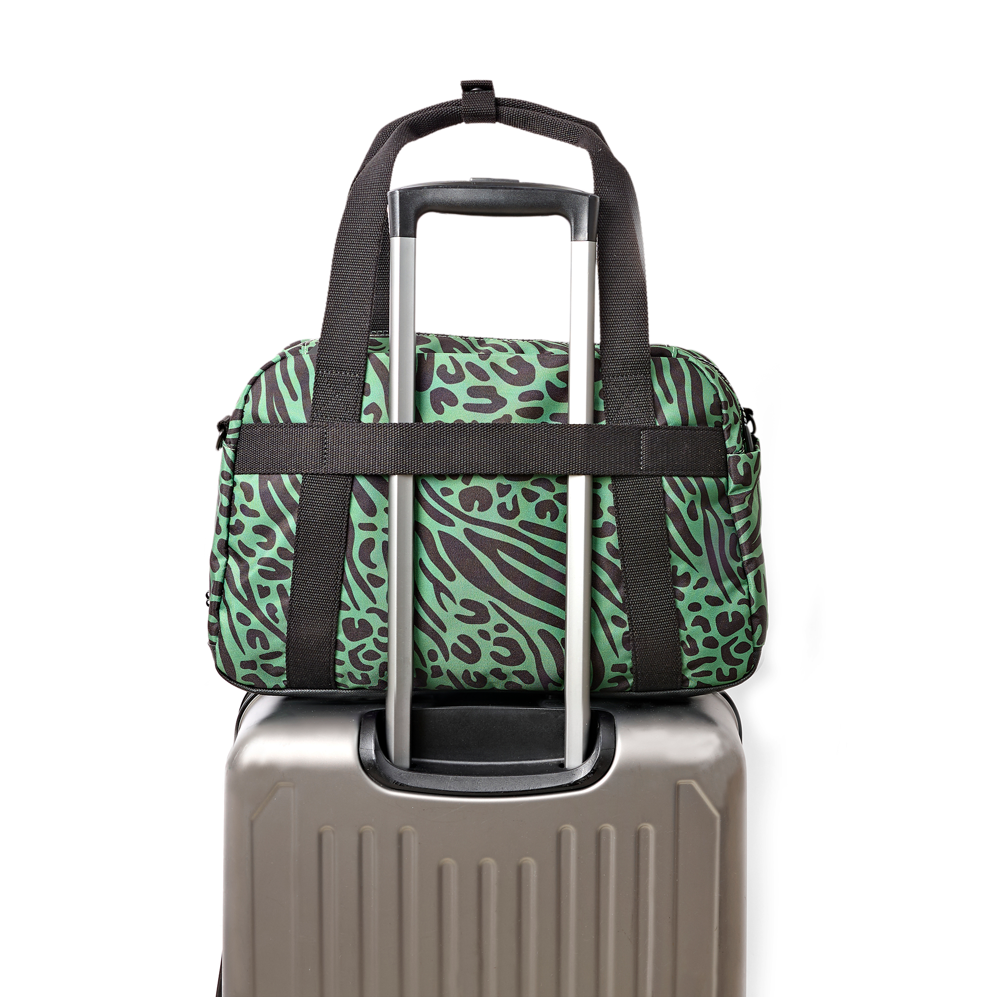 Roka London Gatwick duffel Mixed Animal Artichoke håndbagasje