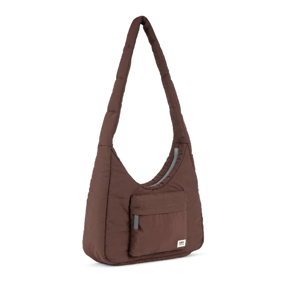 Roka London Belsize crossbody chocolate medium 14,7L