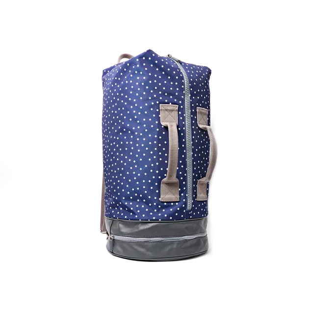Roka London Heathrow duffelbag large navy polka dot med skolom