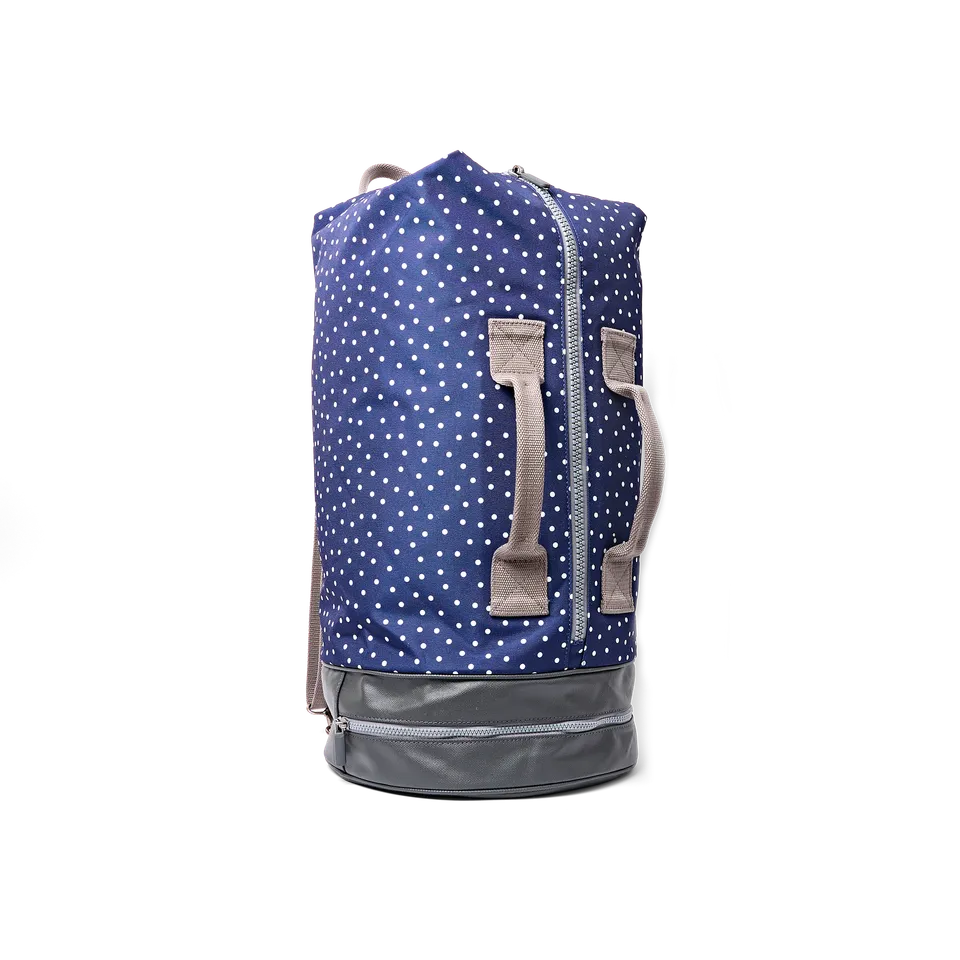Roka London Heathrow duffelbag large navy polka dot med skolom