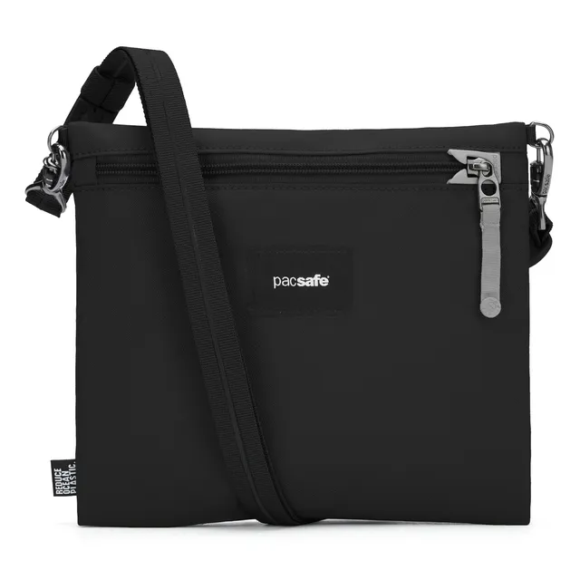 Pacsafe GO crossbody pouch skulderveske jet black tyverisikker