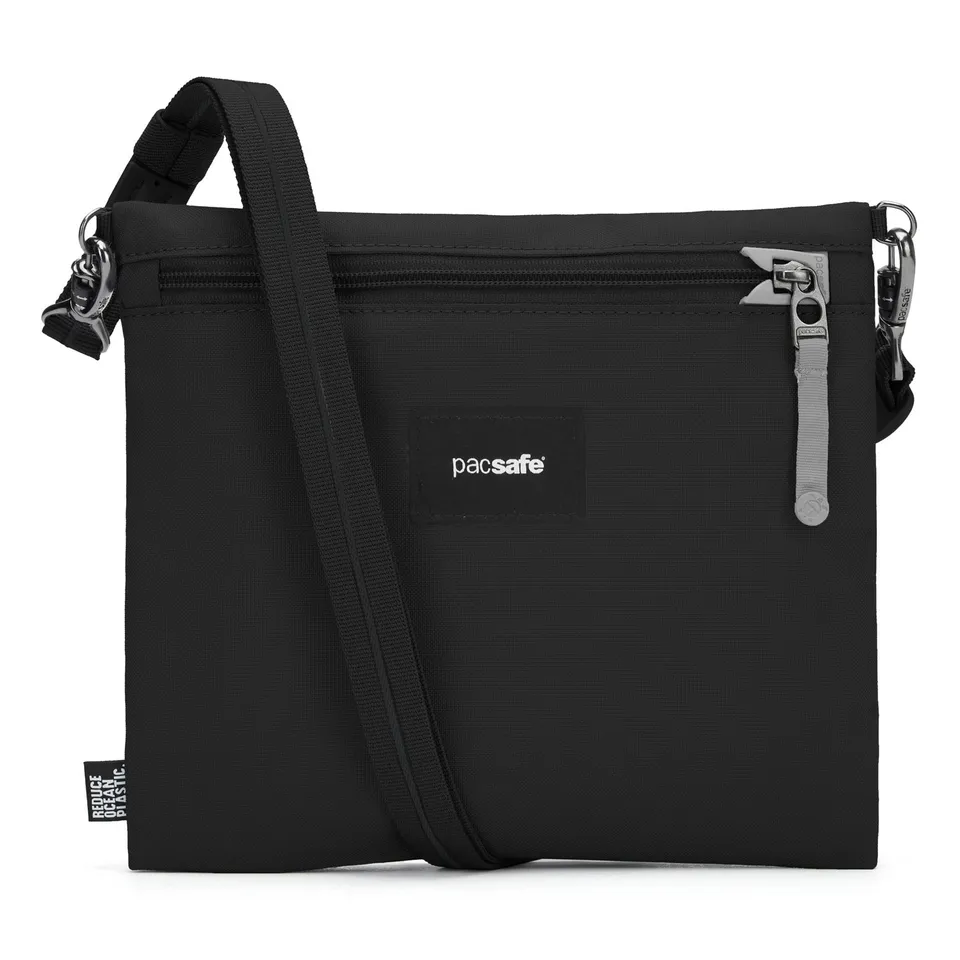 Pacsafe GO crossbody pouch skulderveske jet black tyverisikker
