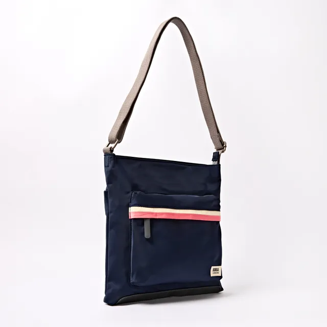 Roka London Kennington crossbody Medium Midnight Stripe vanntett