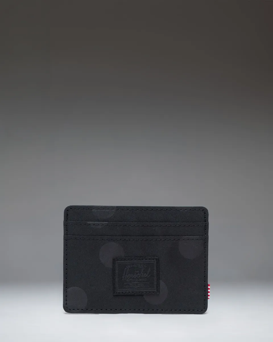 Herschel Charlie kortholder Polka Dot Black Tonal slank
