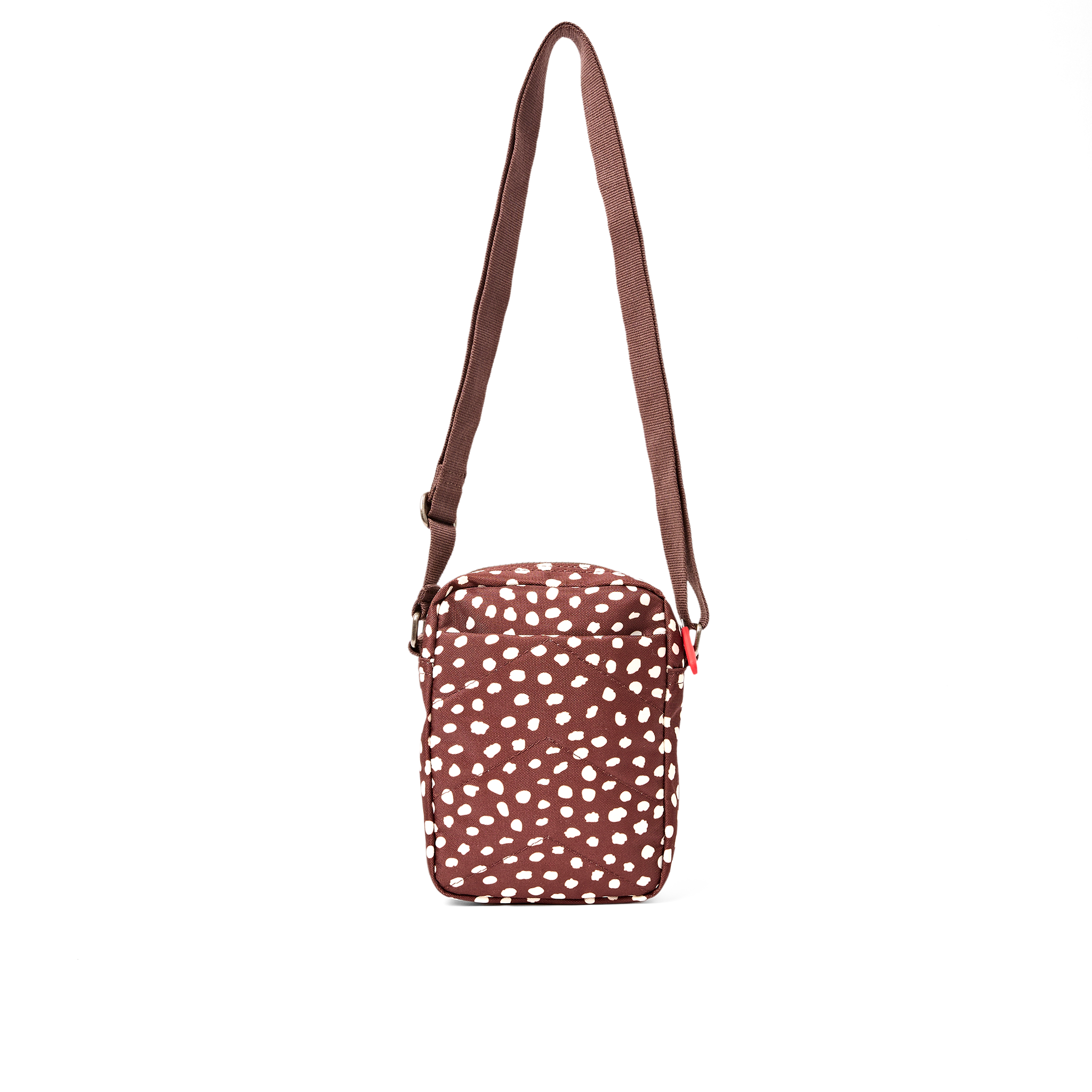 Roka London Bond crossbody Small brown dot vanntett