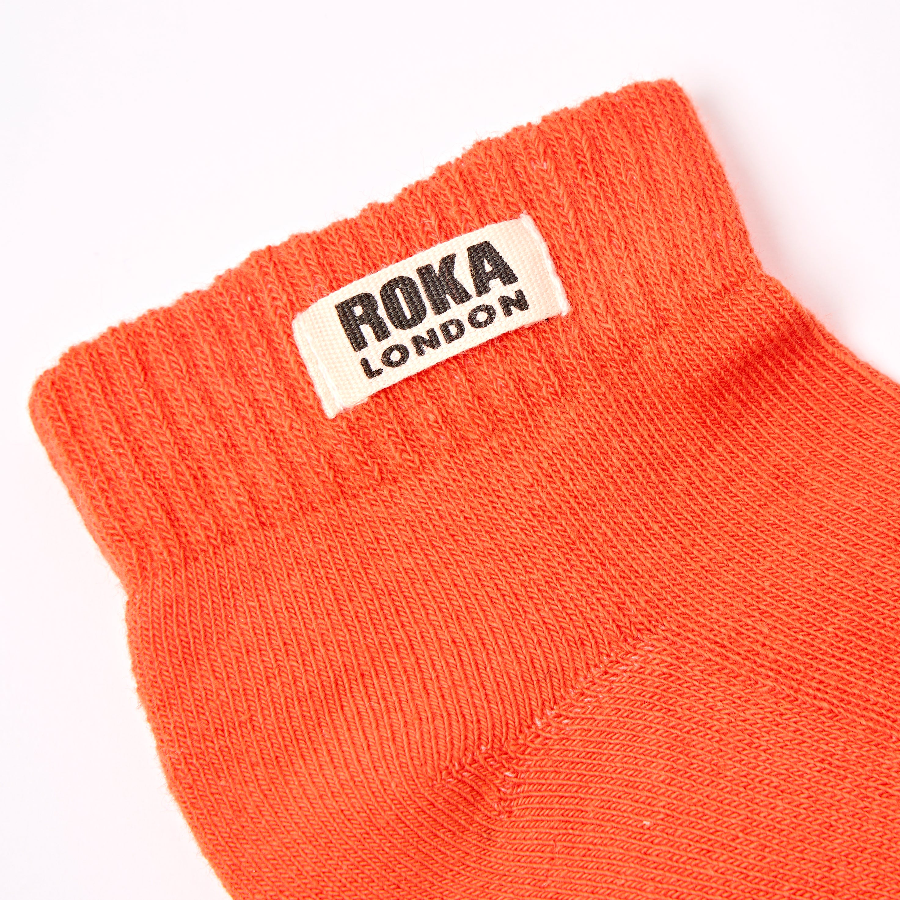 Roka London Wembley ankelsokker mandarin barn økologisk bomull
