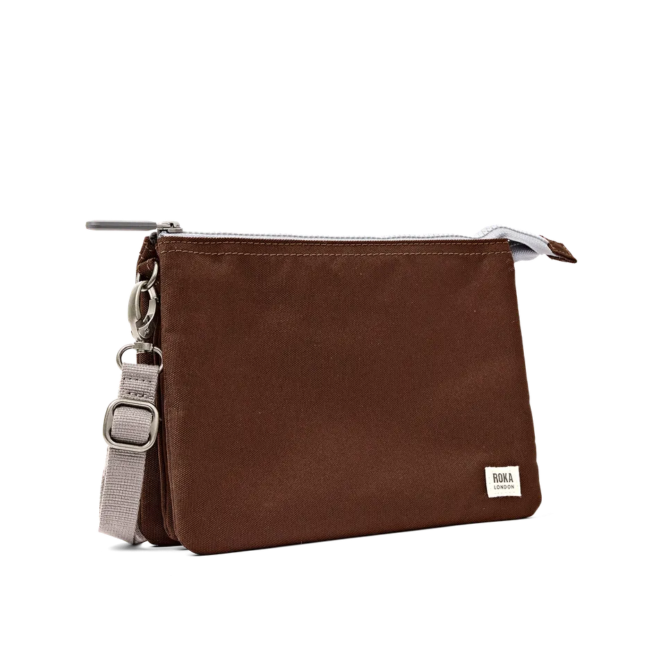 Roka London Carnaby crossbody XL sjokoladebrun