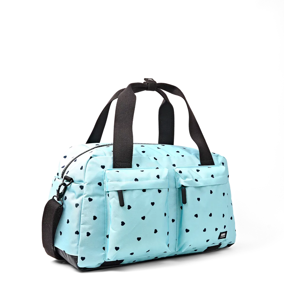 Roka London Gatwick duffelbag Heart Print 17" laptop.