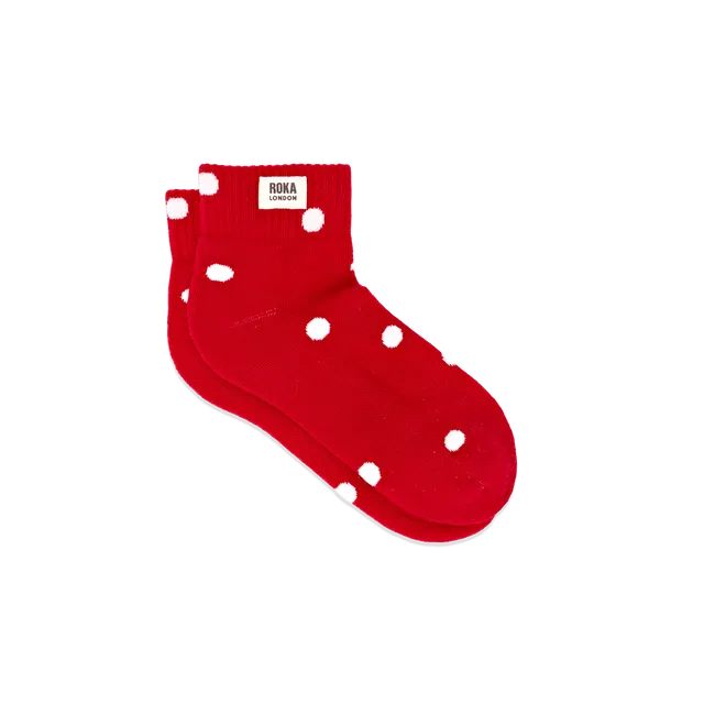 Roka London Wembley ankelsokker scarlet dot 36–42