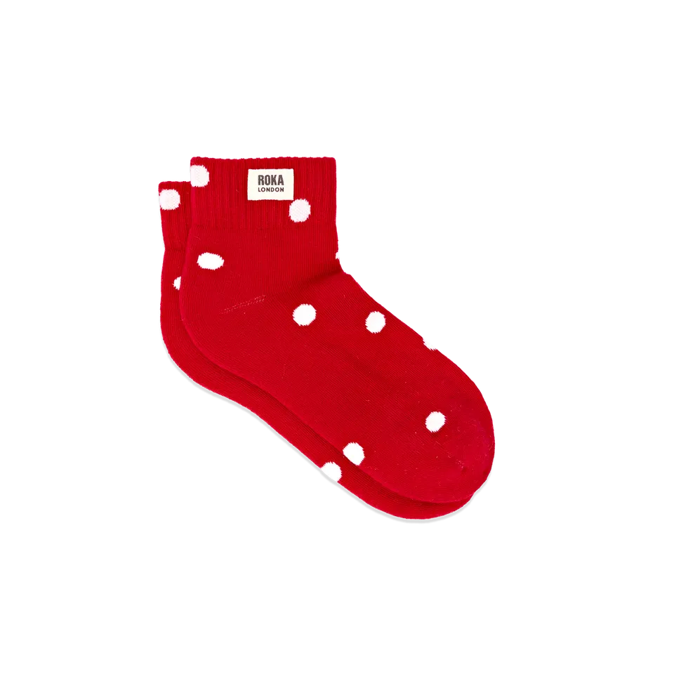 Roka London Wembley ankelsokker scarlet dot 36–42