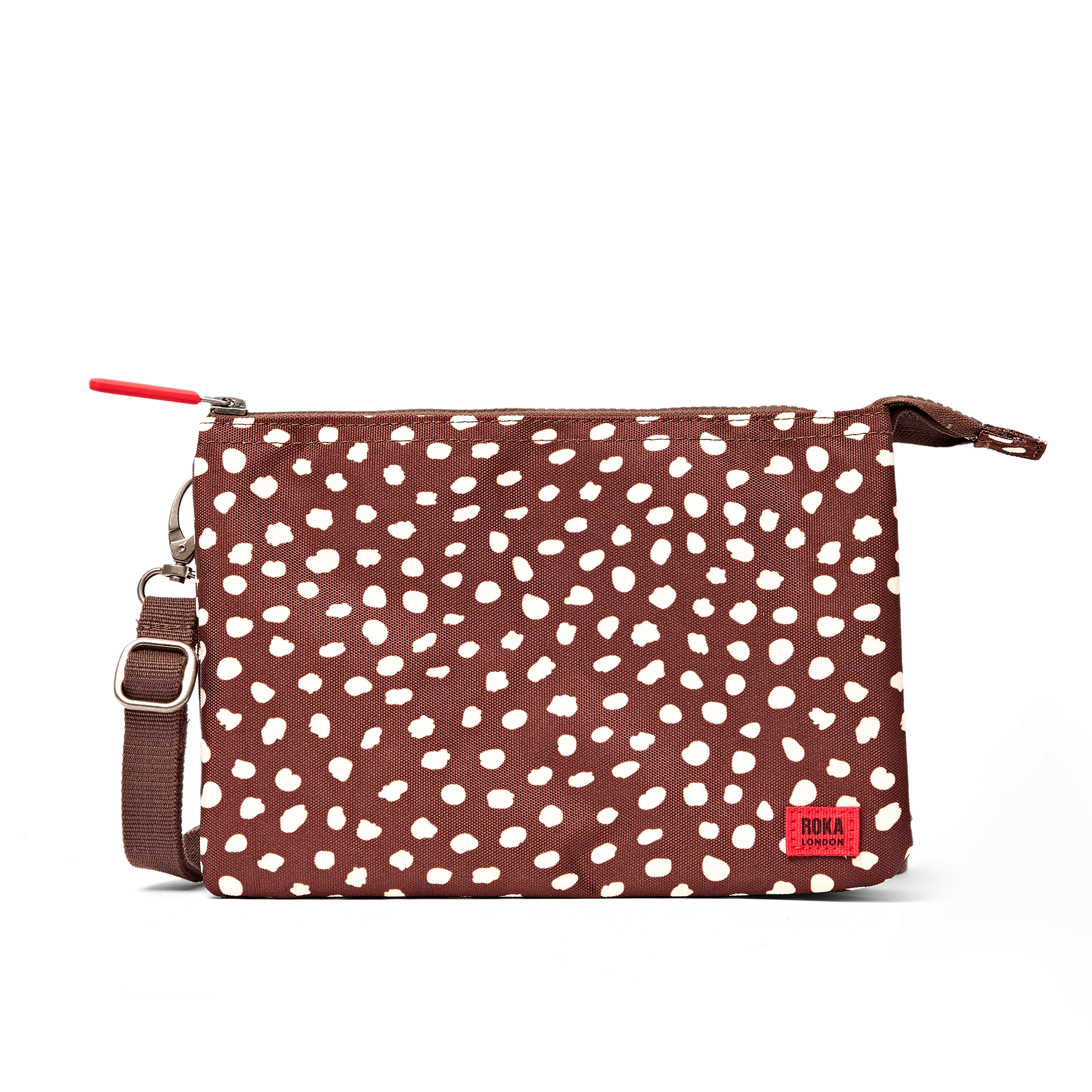 Roka London Carnaby XL crossbody brown dot 0,5 liter