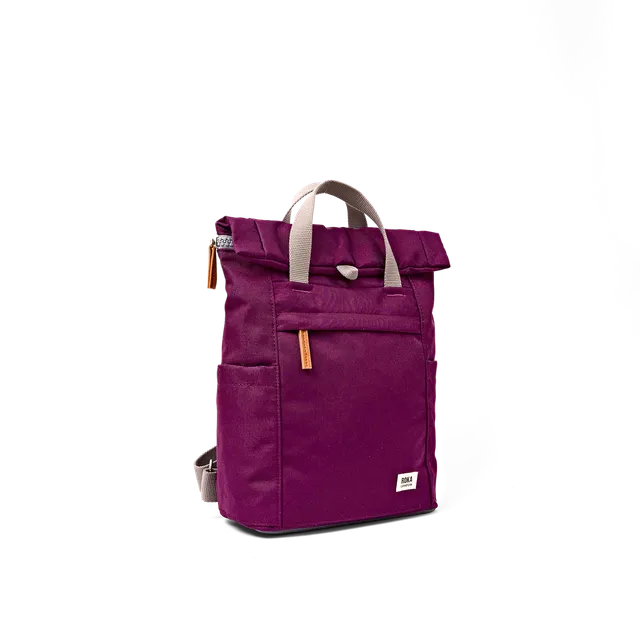 Roka London Finchley ryggsekk Small Cherry Lacquer roll-top
