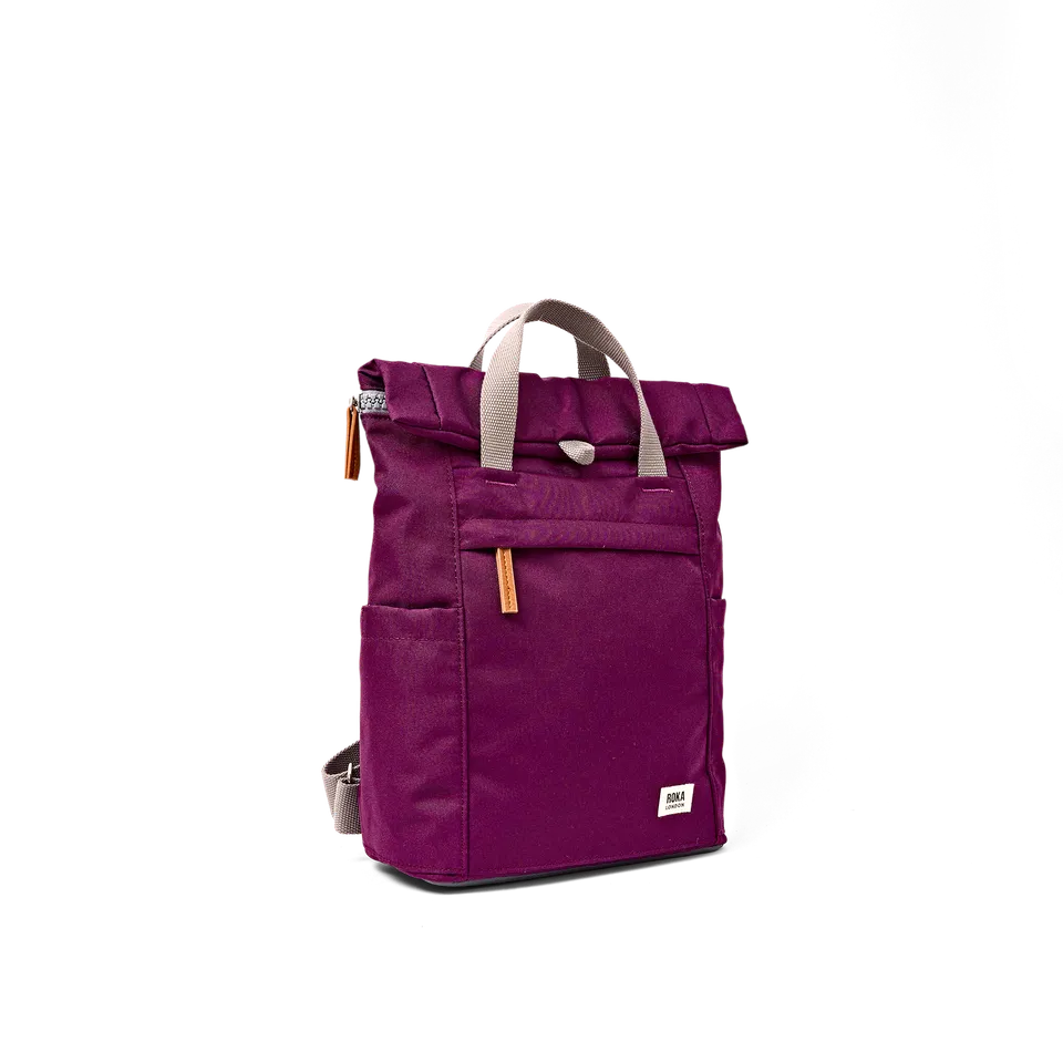 Roka London Finchley ryggsekk Small Cherry Lacquer roll-top