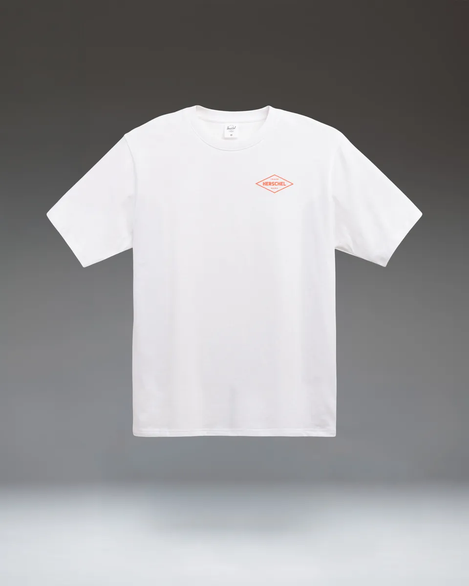 Herschel Stamp Tee t-skjorte hvit bomull