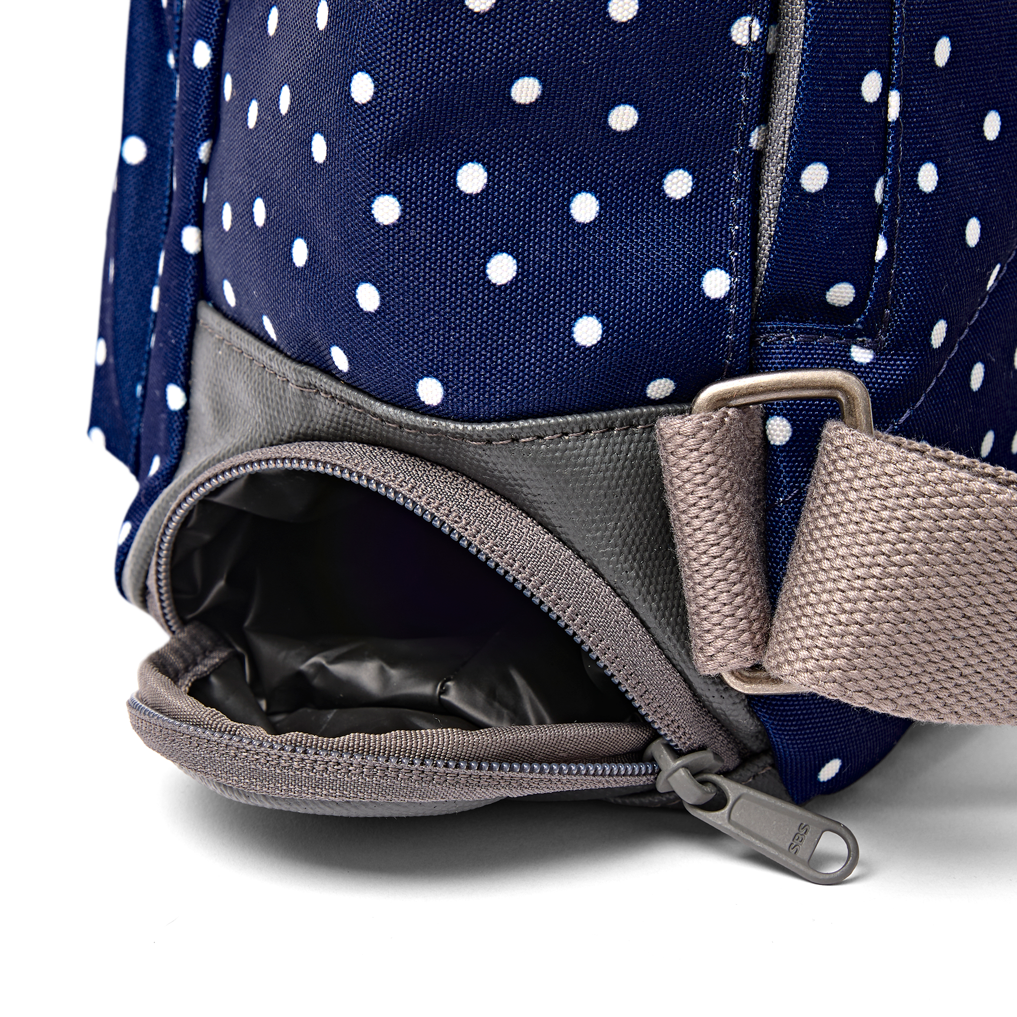 Roka London Bayswater Medium ryggsekk Navy Polka 14,6 l