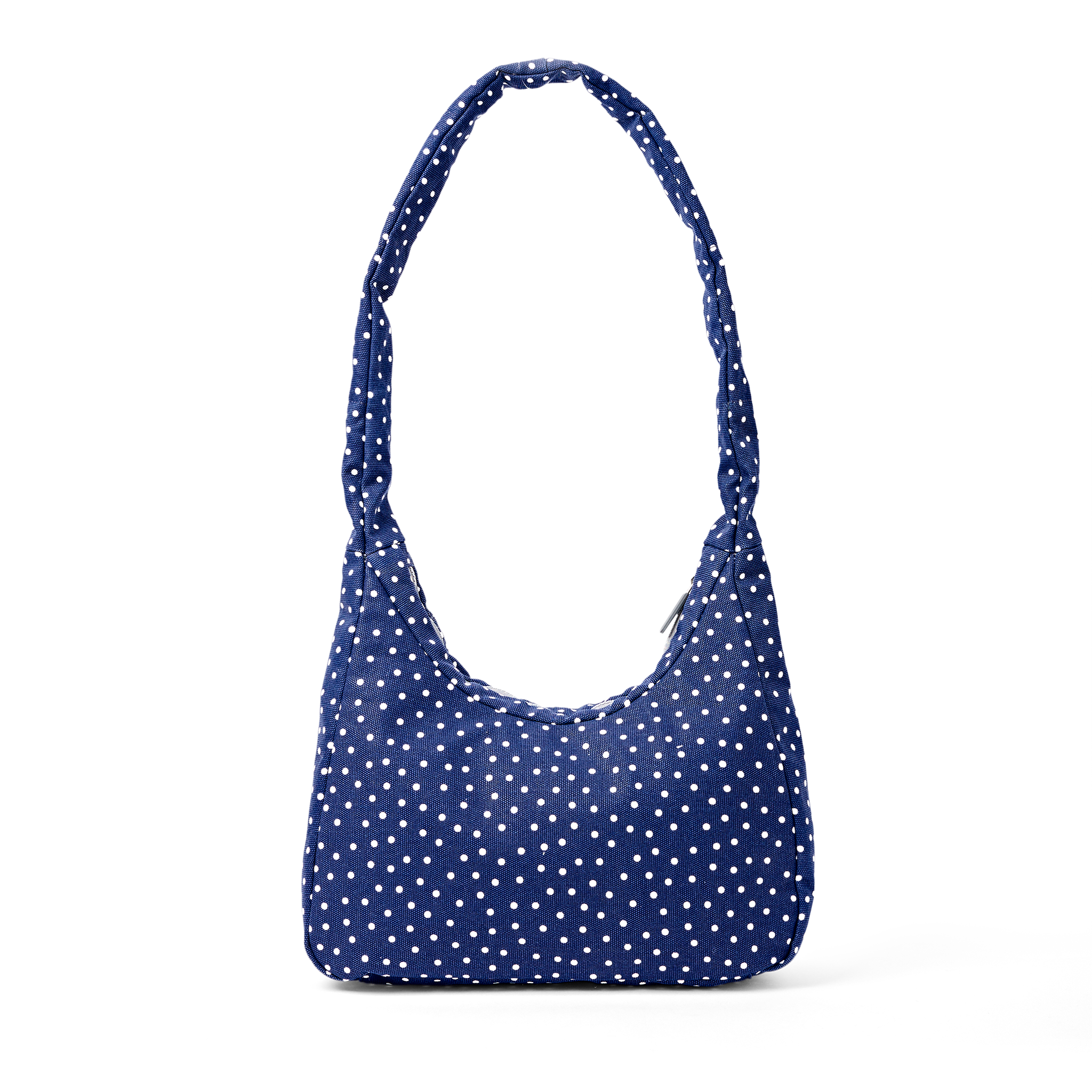 Roka London Belsize Medium skulderveske navy polka bomull