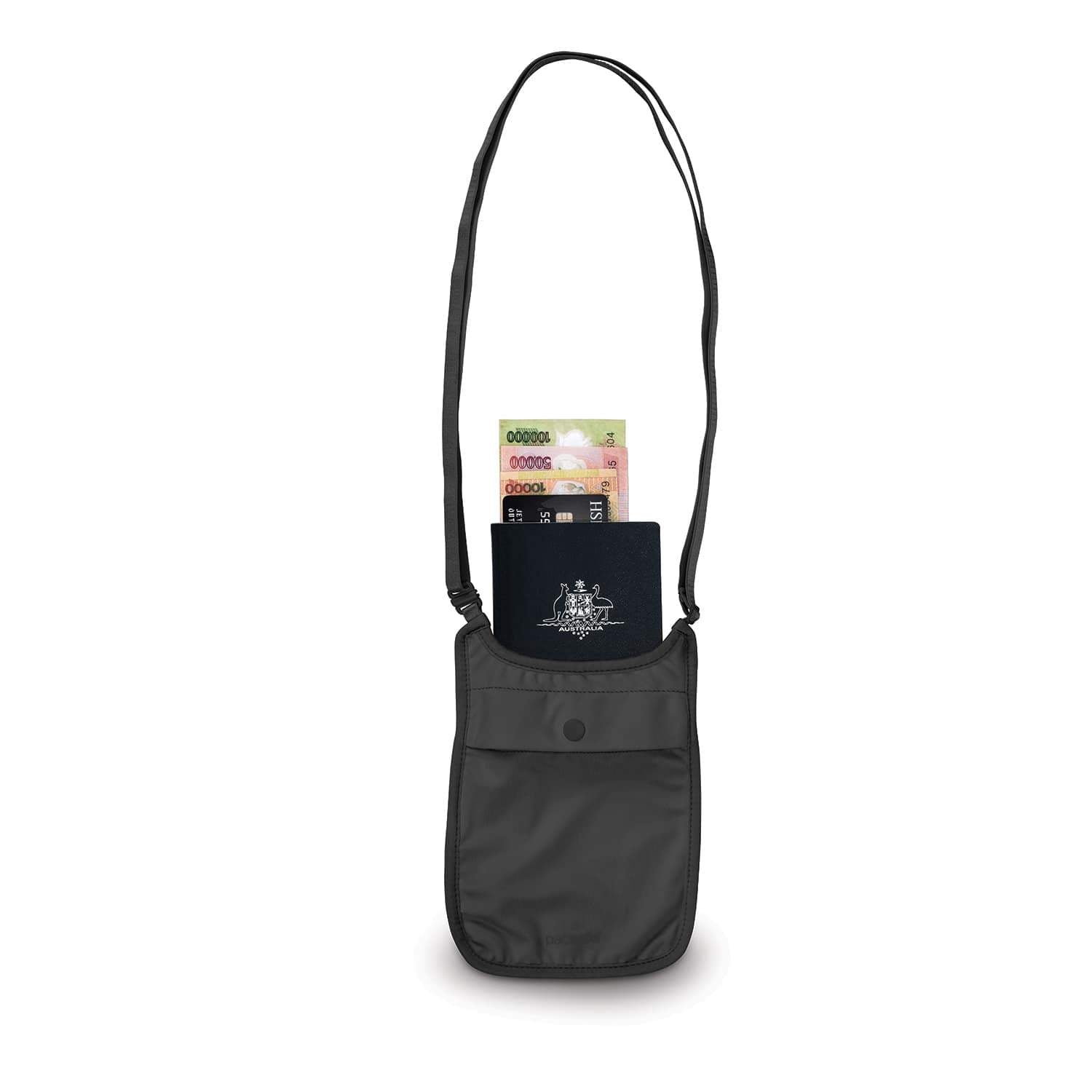 Pacsafe Coversafe S75 nakkepung svart hemmelig