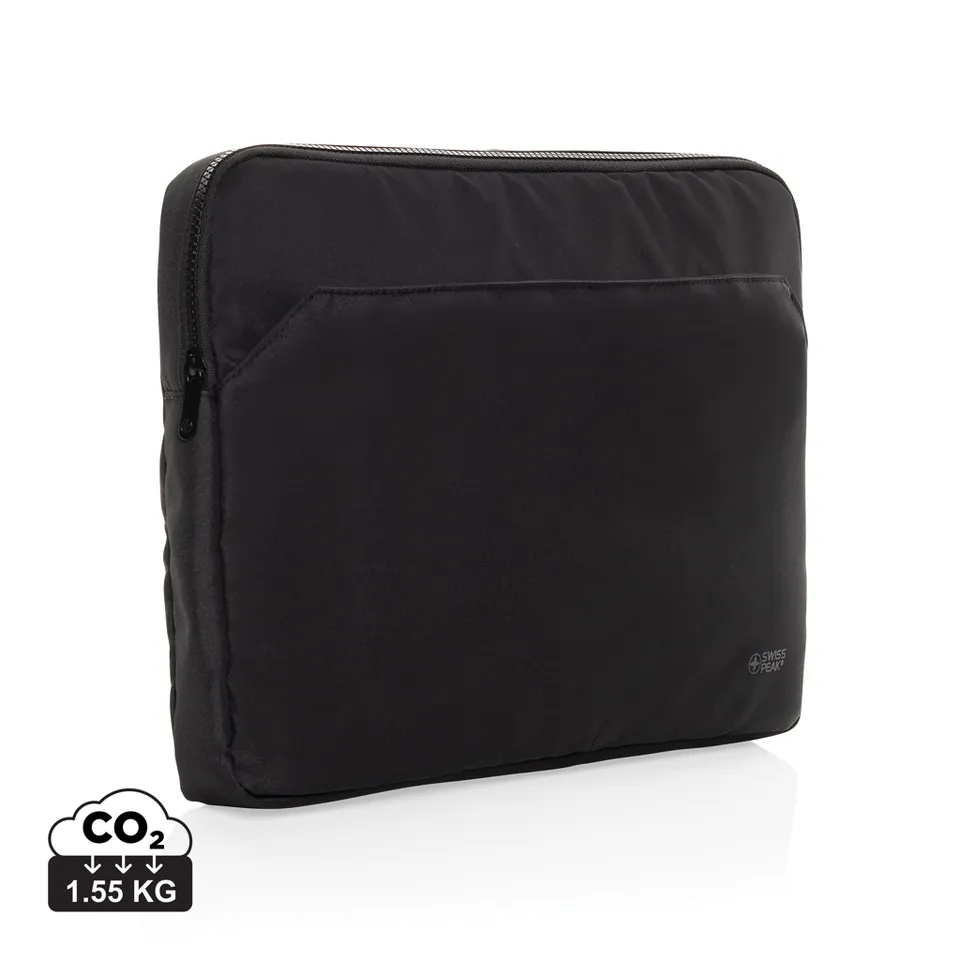 Swiss Peak Aware RPET Essential 15,6" laptop sleeve svart resirkulert