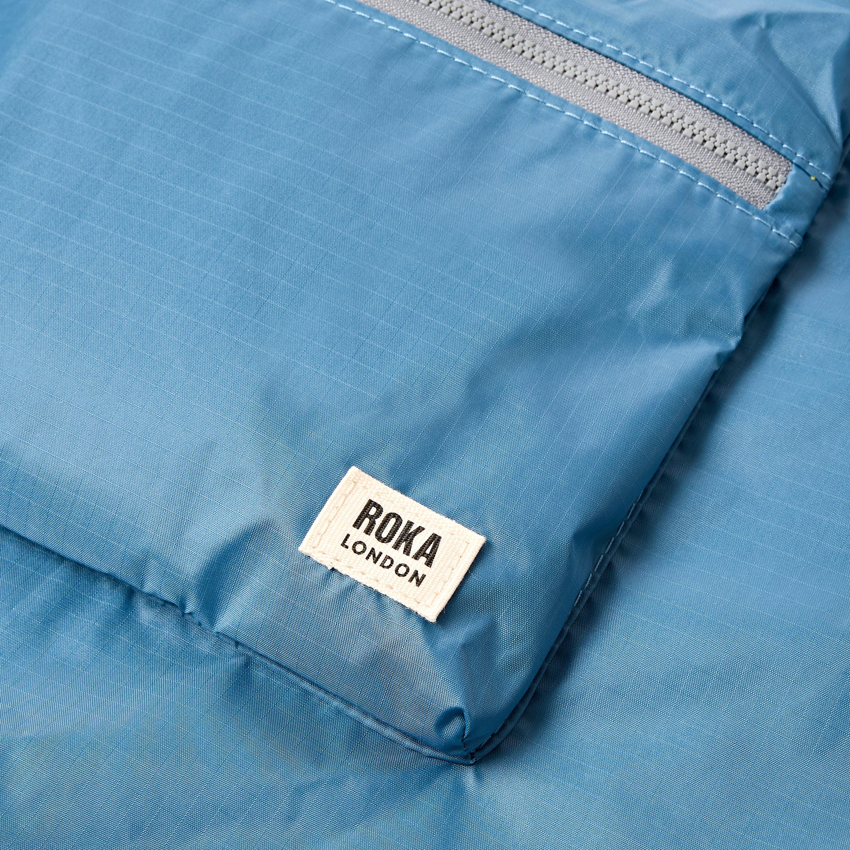 Roka London Borough Medium shopper retro blue sammenleggbar