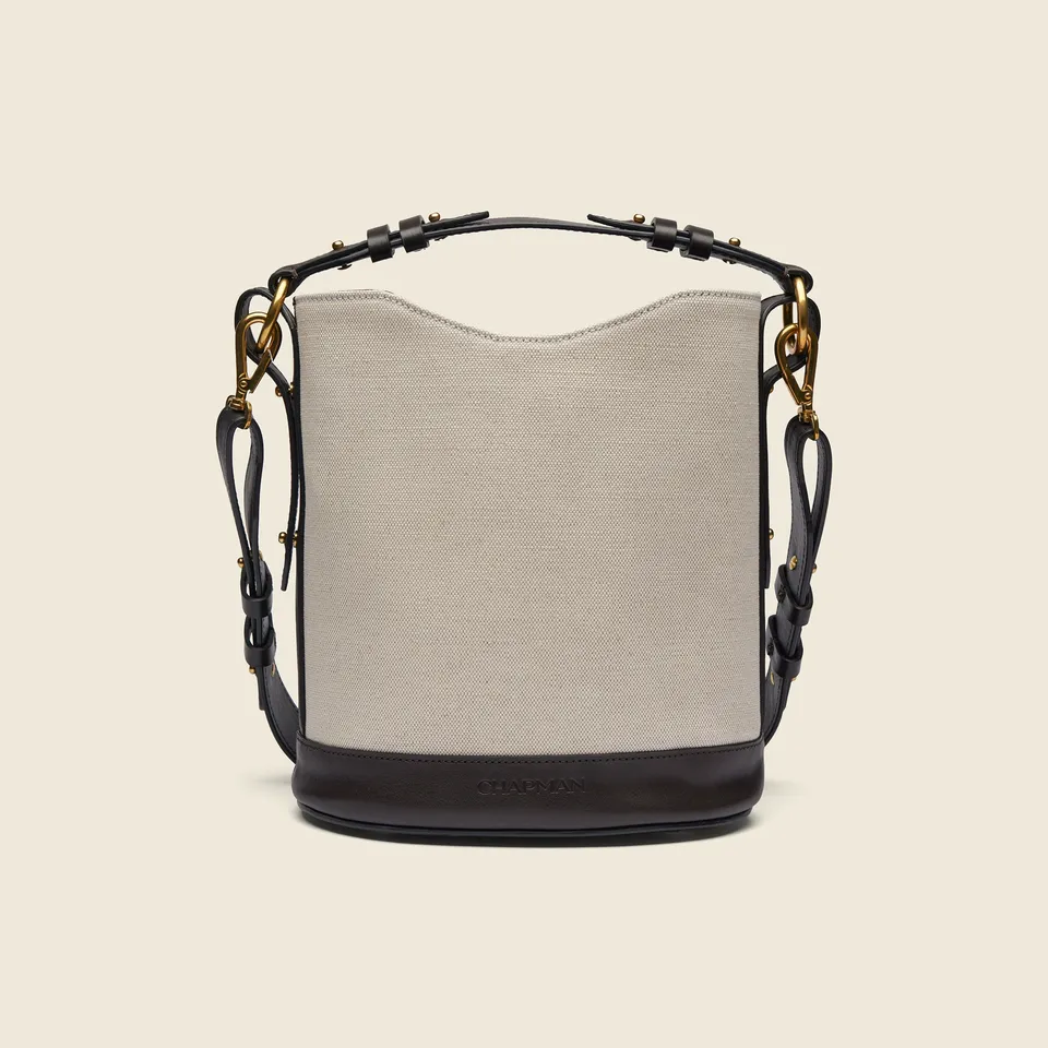 Chapman Madeleine Bucket Bag bøtteveske tan canvas