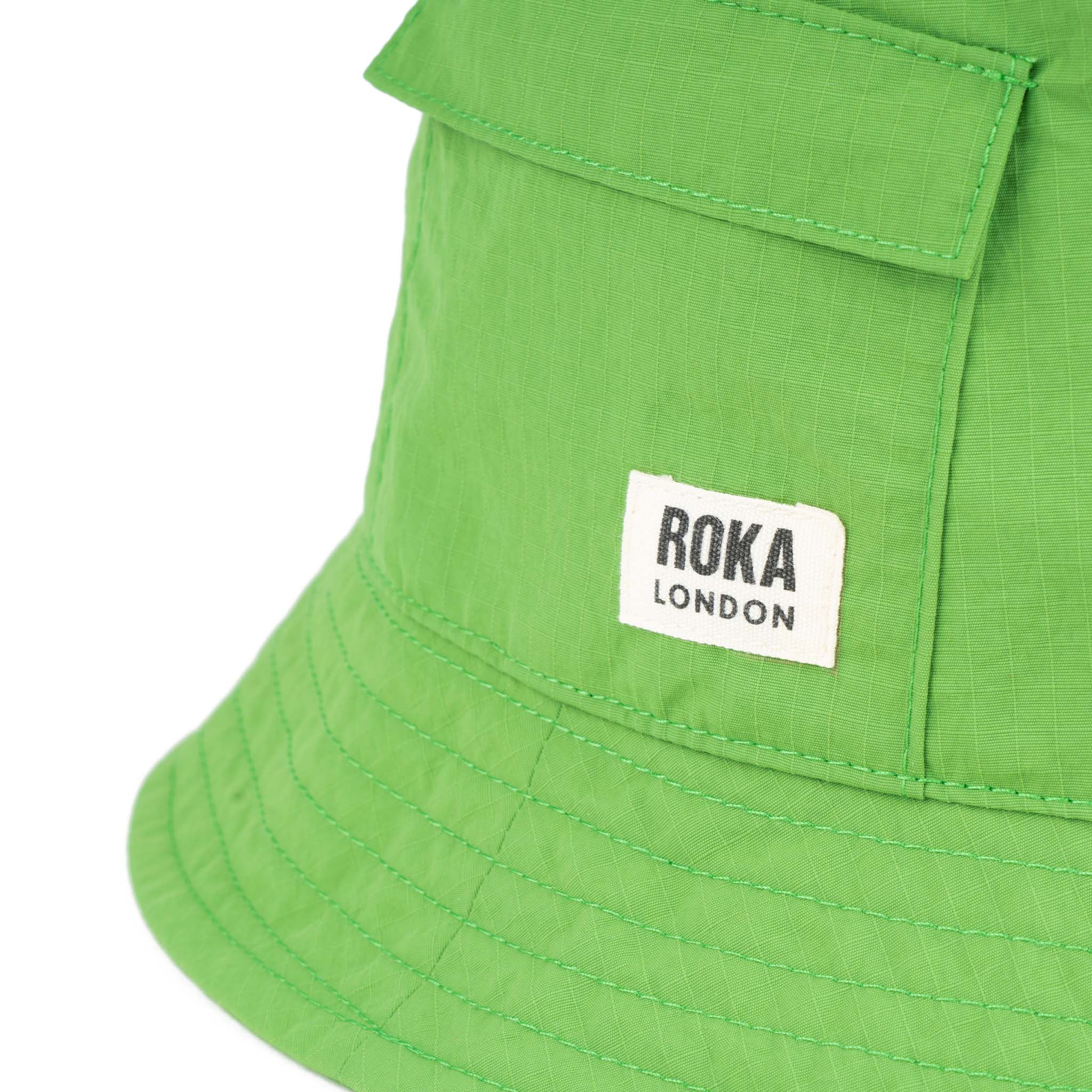 Roka London Bedford bøttehatt grønn vanntett