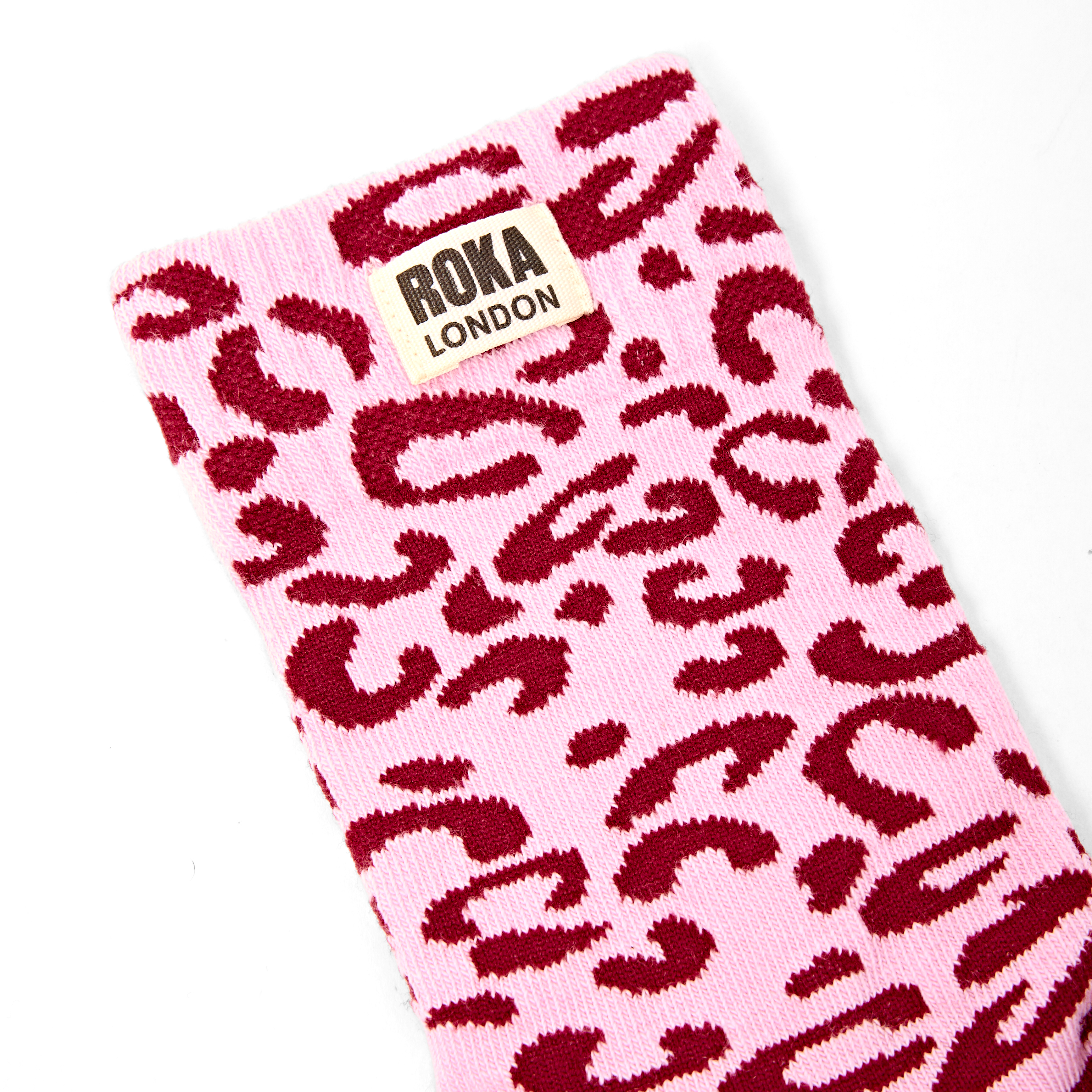 Roka London Wimbledon crew-sokker dame Vintage Ruby bomull