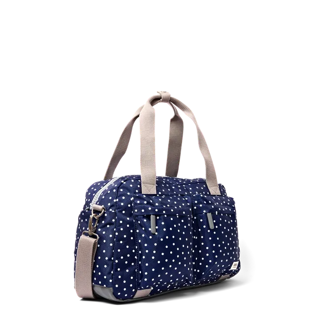 Roka London Gatwick duffelbag navy polka dot S 15"