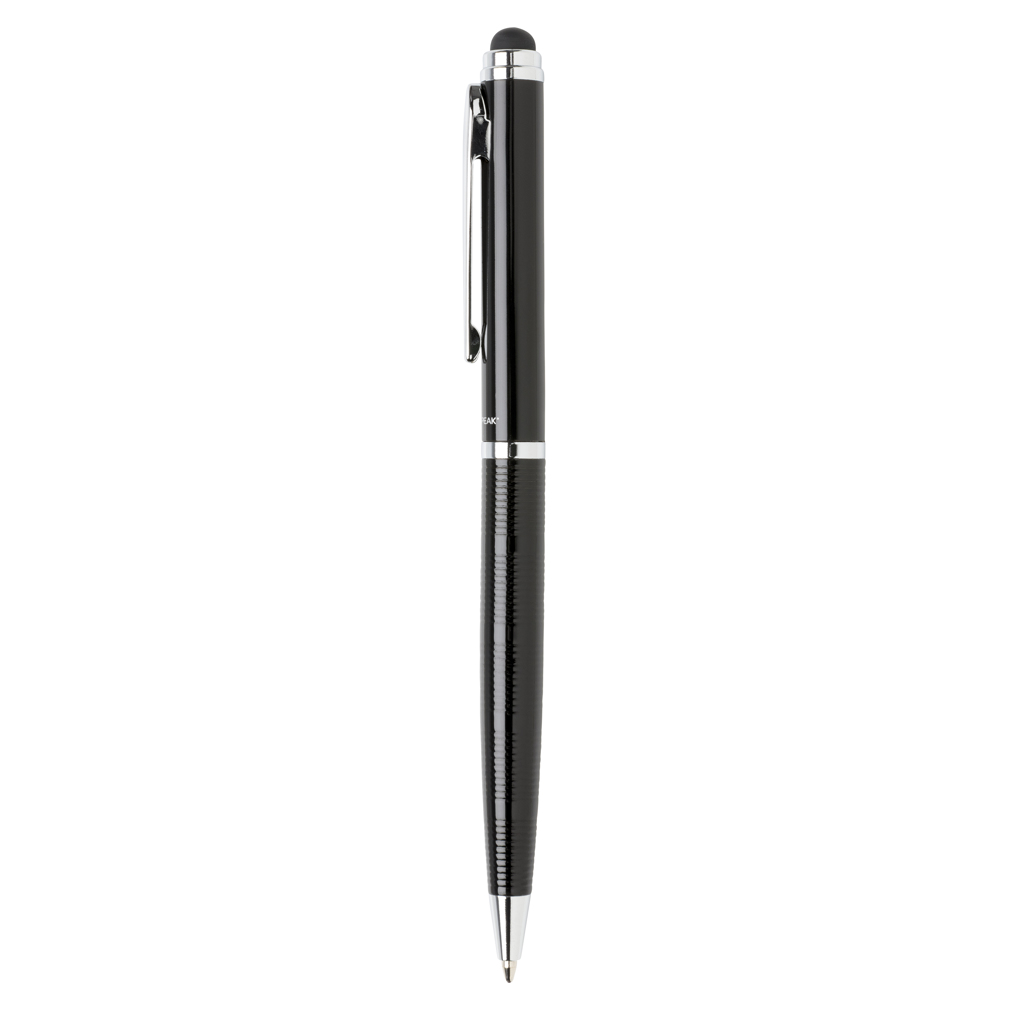 Swiss Peak Deluxe stylus kulepenn svart blått blekk