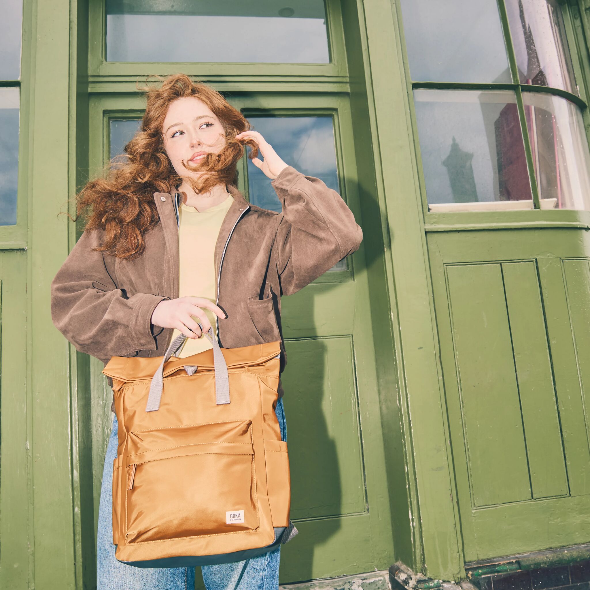 Roka London Canfield rolltop ryggsekk biscuit 16,4 liter