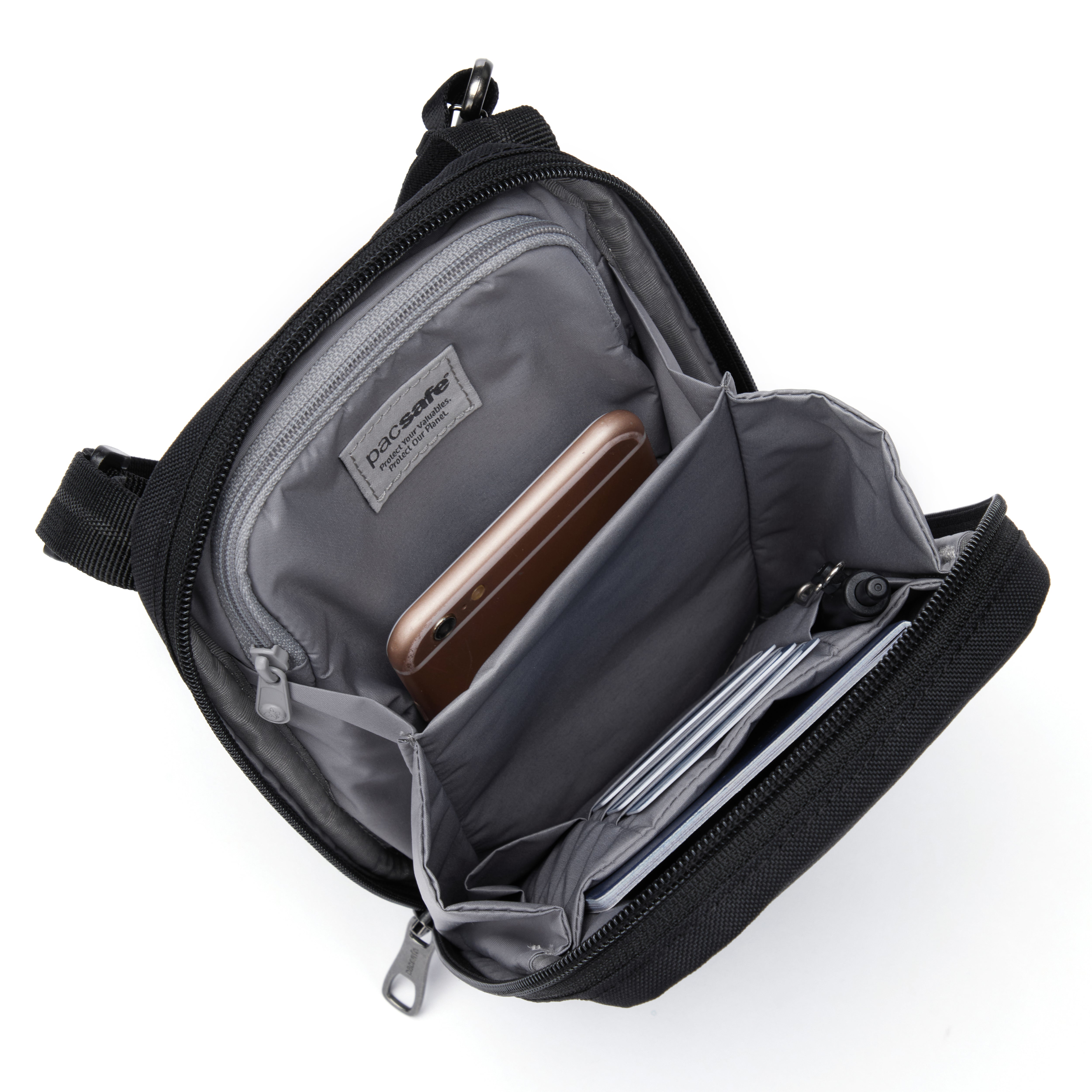 Pacsafe RFIDsafe crossbody RFID-sikker