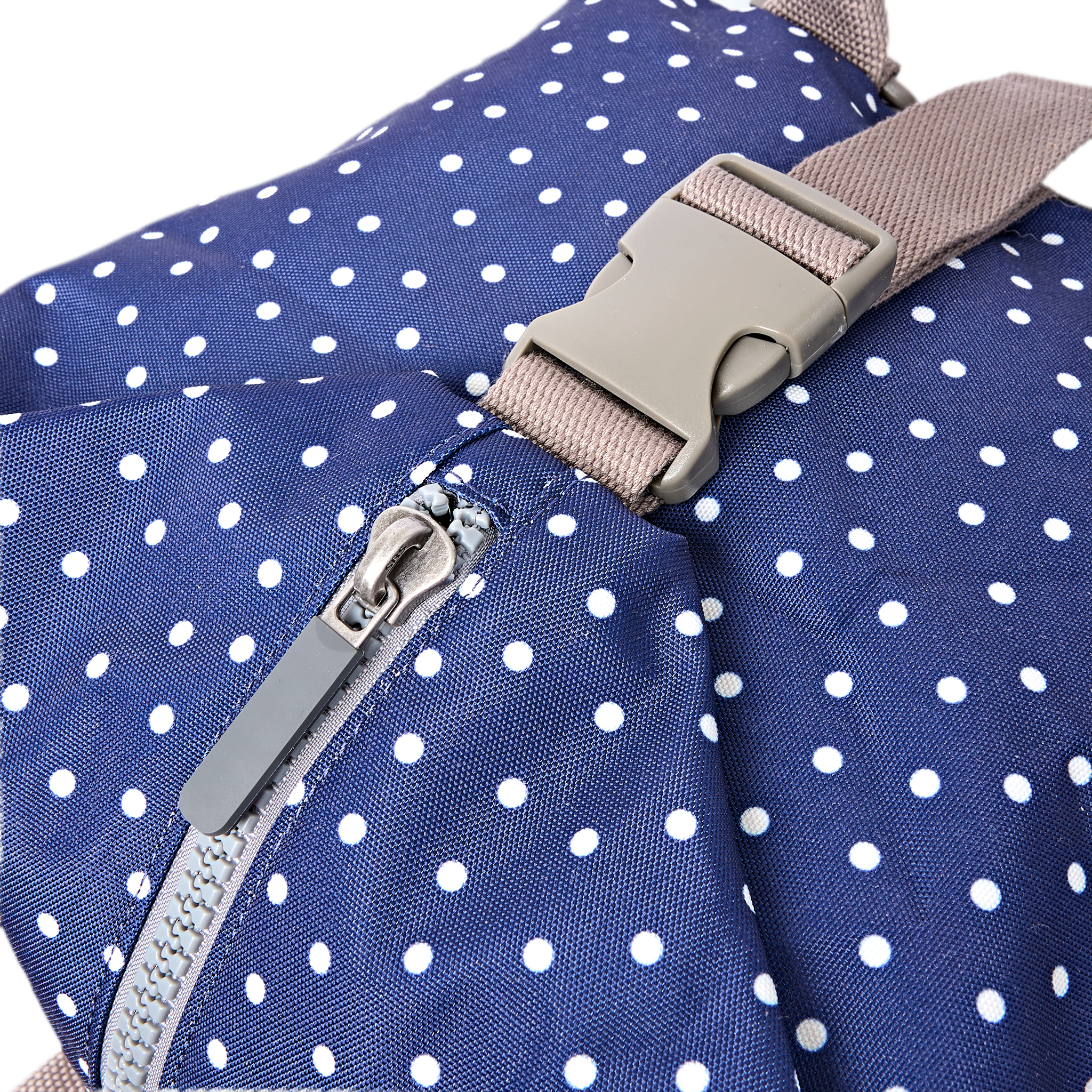 Roka London Heathrow duffelbag large navy polka dot med skolom